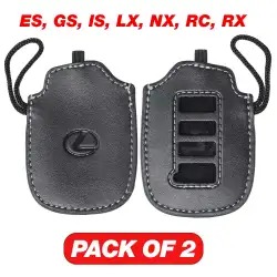 Smart Key Remote Gloves Leather Black with Grey Stitching for Lexus Models ( ES, GS, IS, LX, NX, RC, RX) PT420-00162-L1