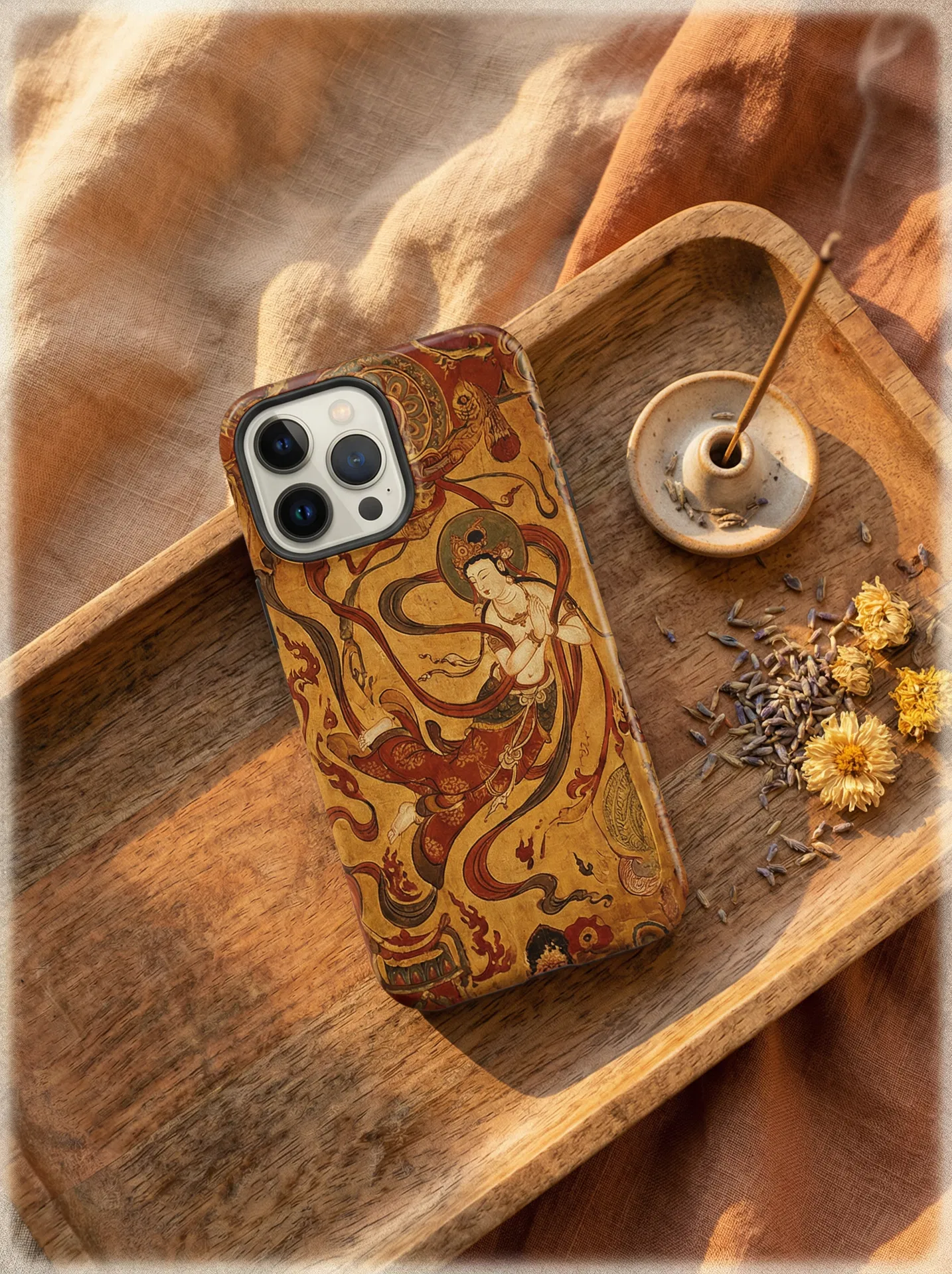 Dunhuang flying apsara case = the most compliments I've ever gotten on a phone case. People stop me in coffee shops to ask about it.