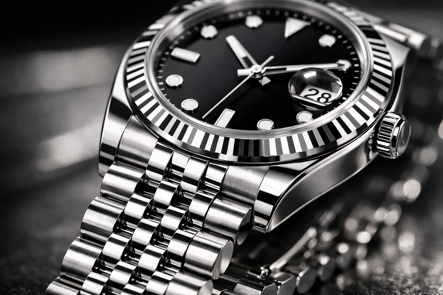 Relógio de luxo com pulseira metálica Jubilee