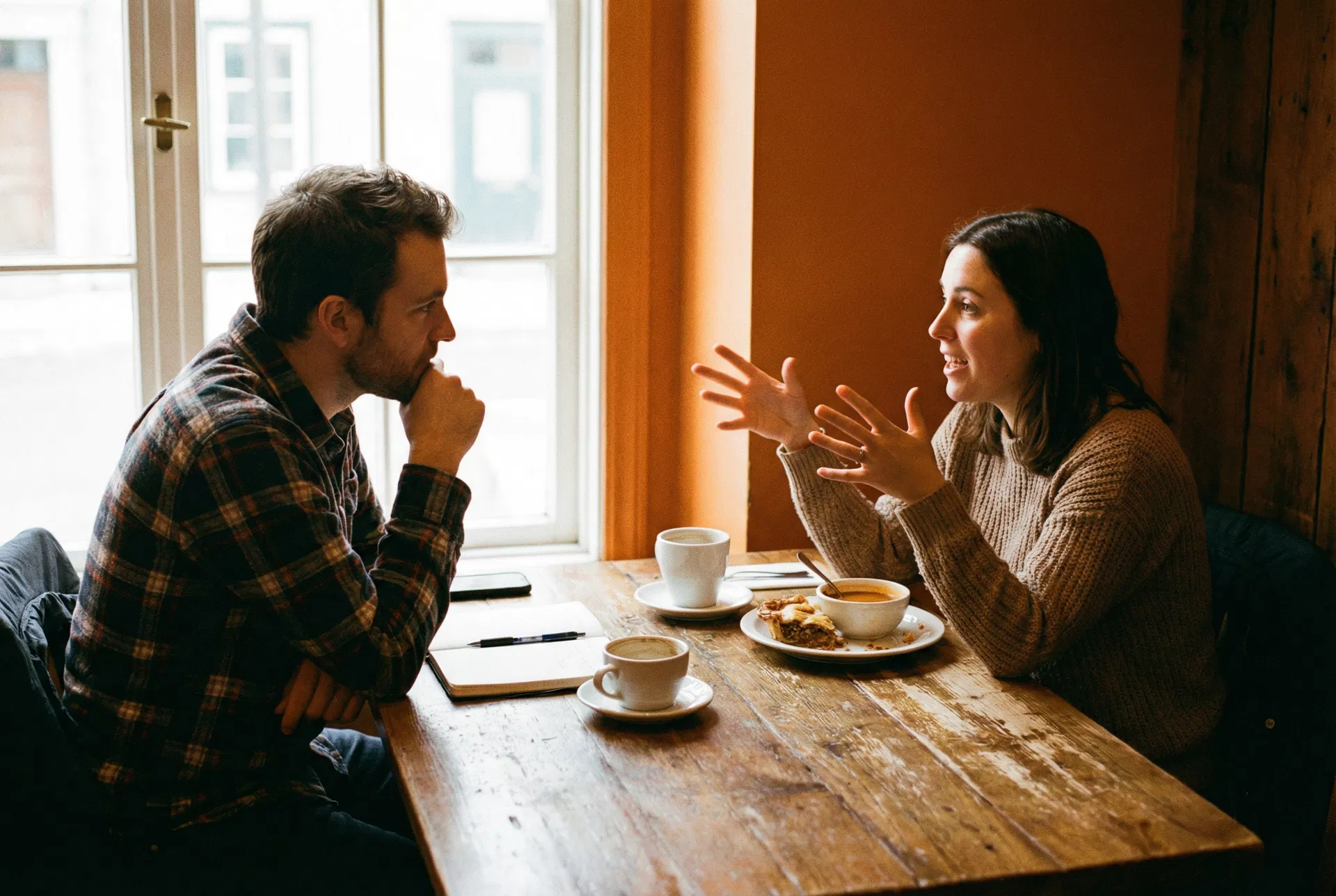 Séance de coaching autour d'un café