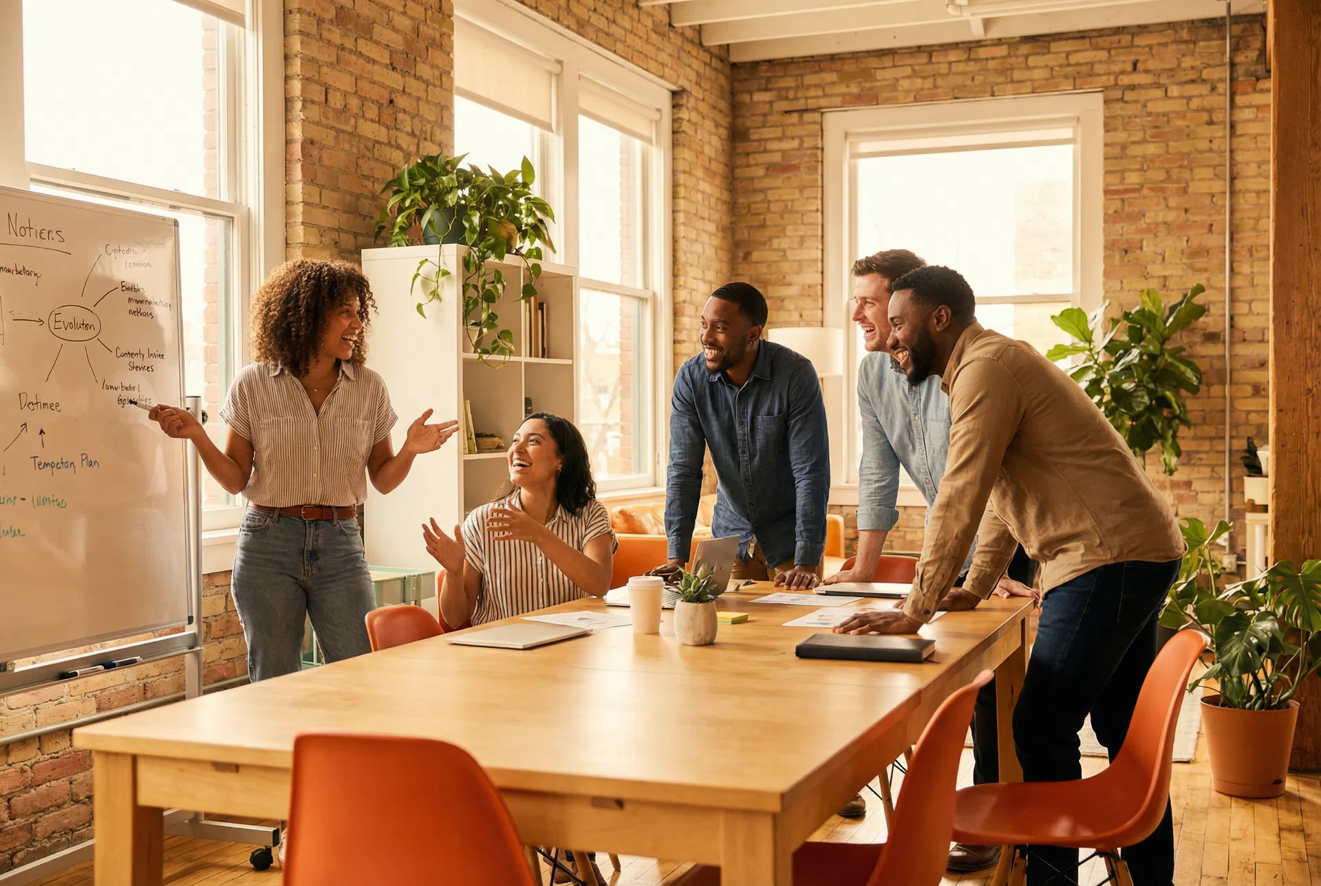 Groupe d'entrepreneurs en session de travail