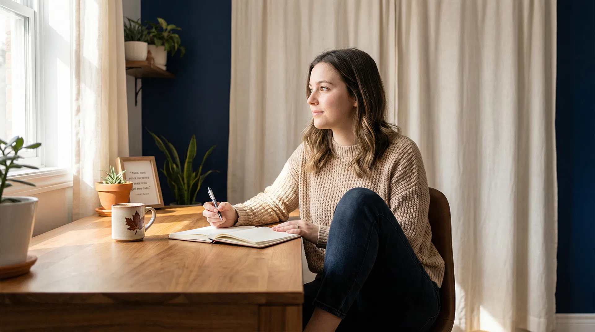 Entrepreneur à son bureau