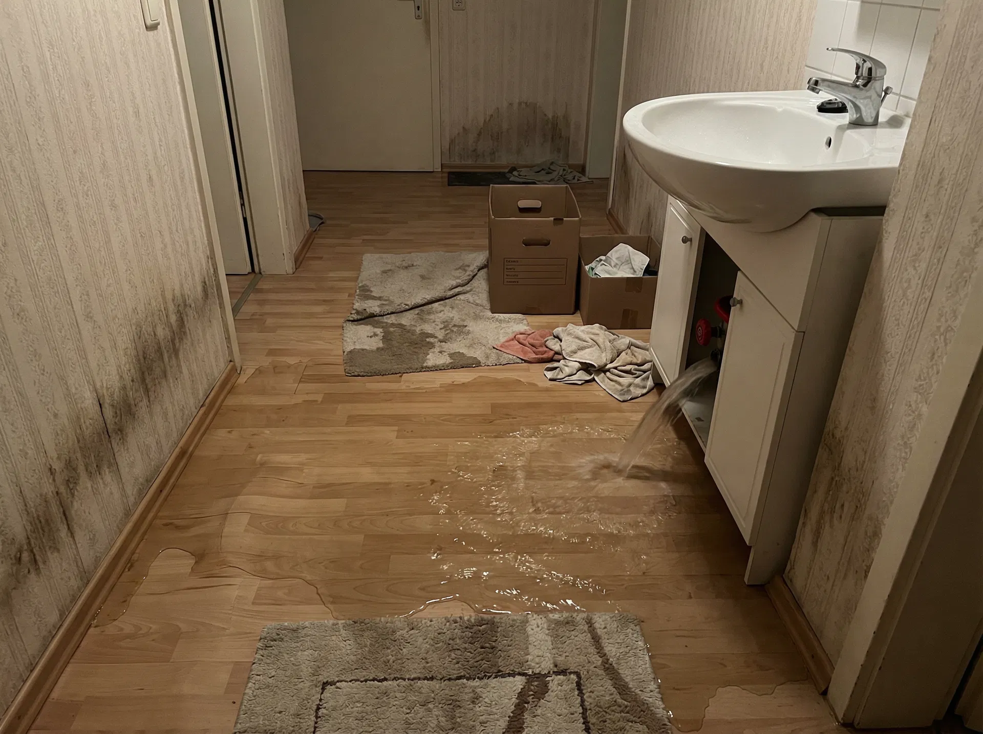 Rohrbruch Notfall – Vorher