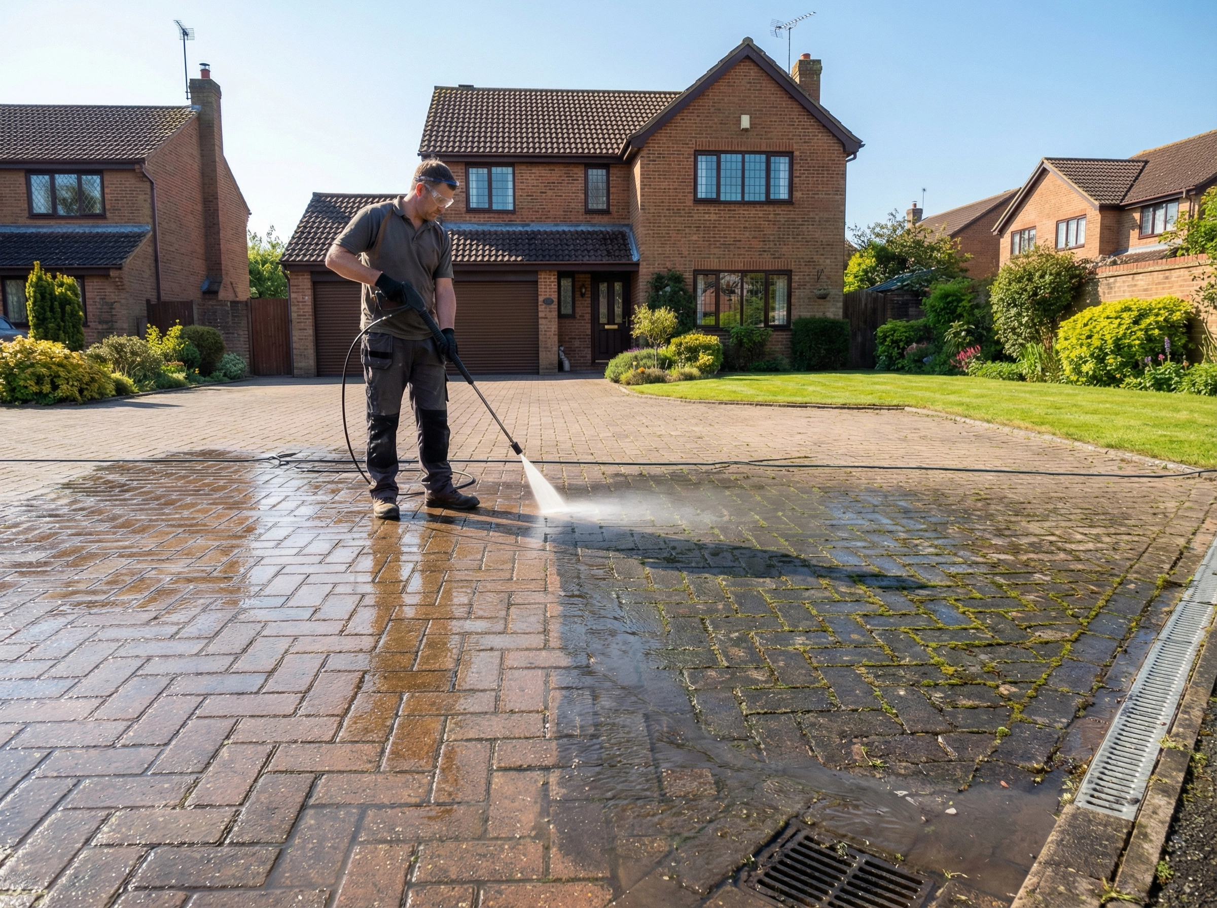 Driveway Jet Washing