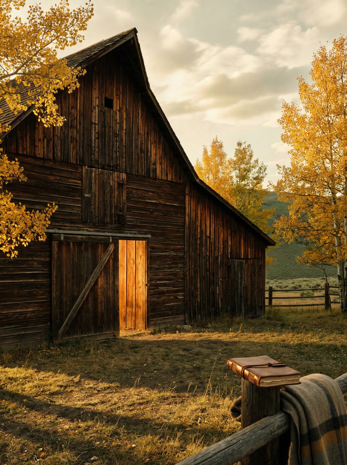 Ranch barn in autumn