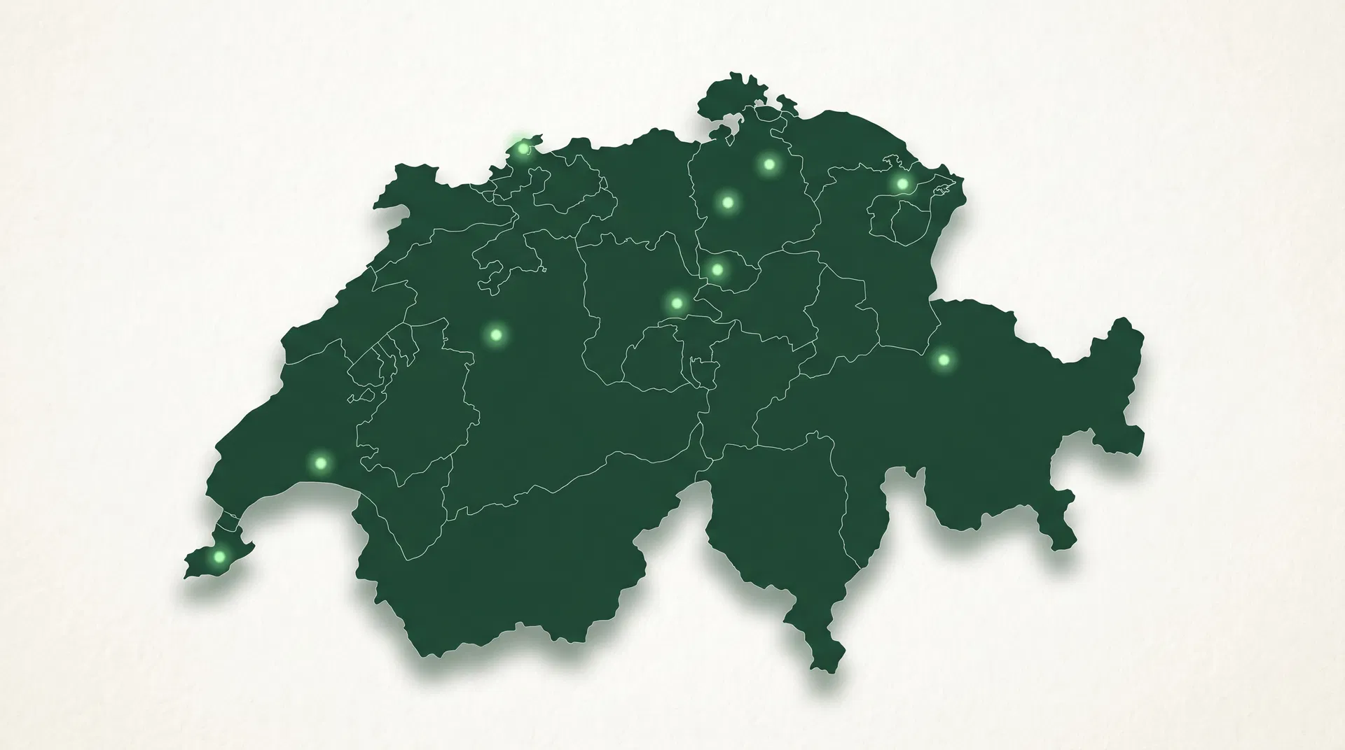 Schweiz Karte mit allen Kantonen – SolarSwiss liefert Balkonkraftwerk Speicher in alle Deutschschweizer Kantone