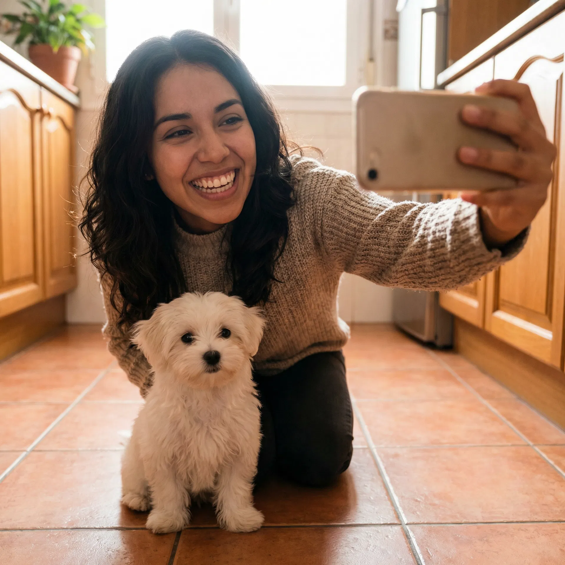 Jessica R. with their pet