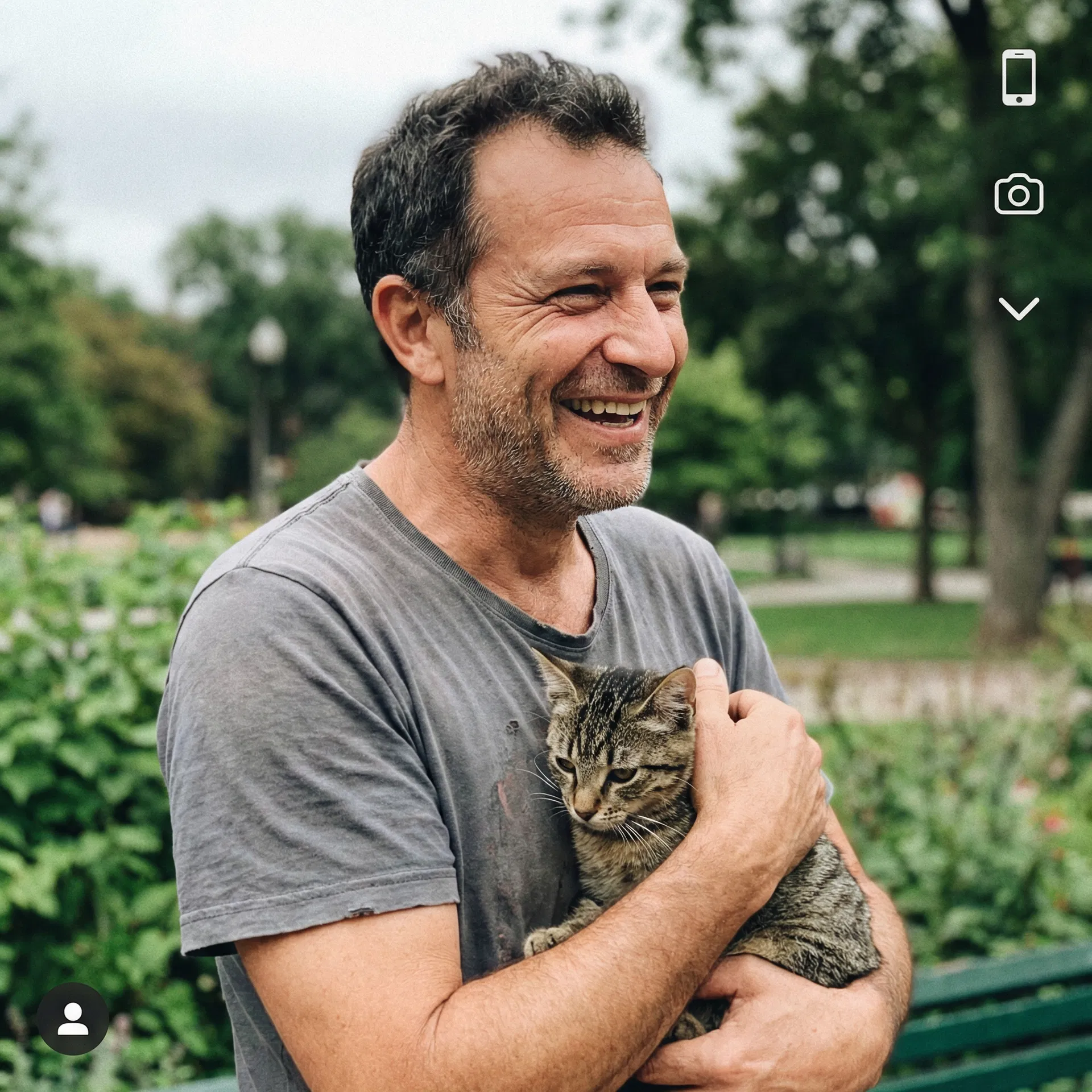 Mark D. with their pet
