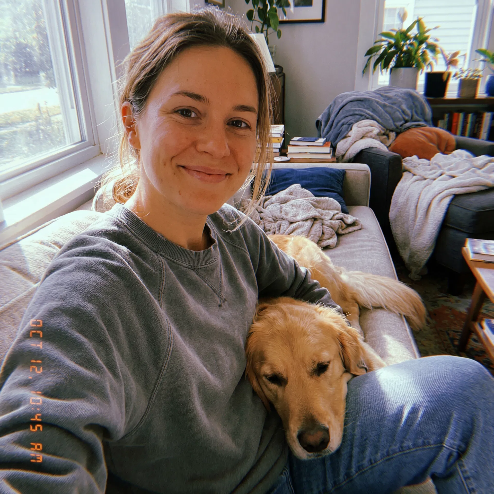 Sarah T. with their pet