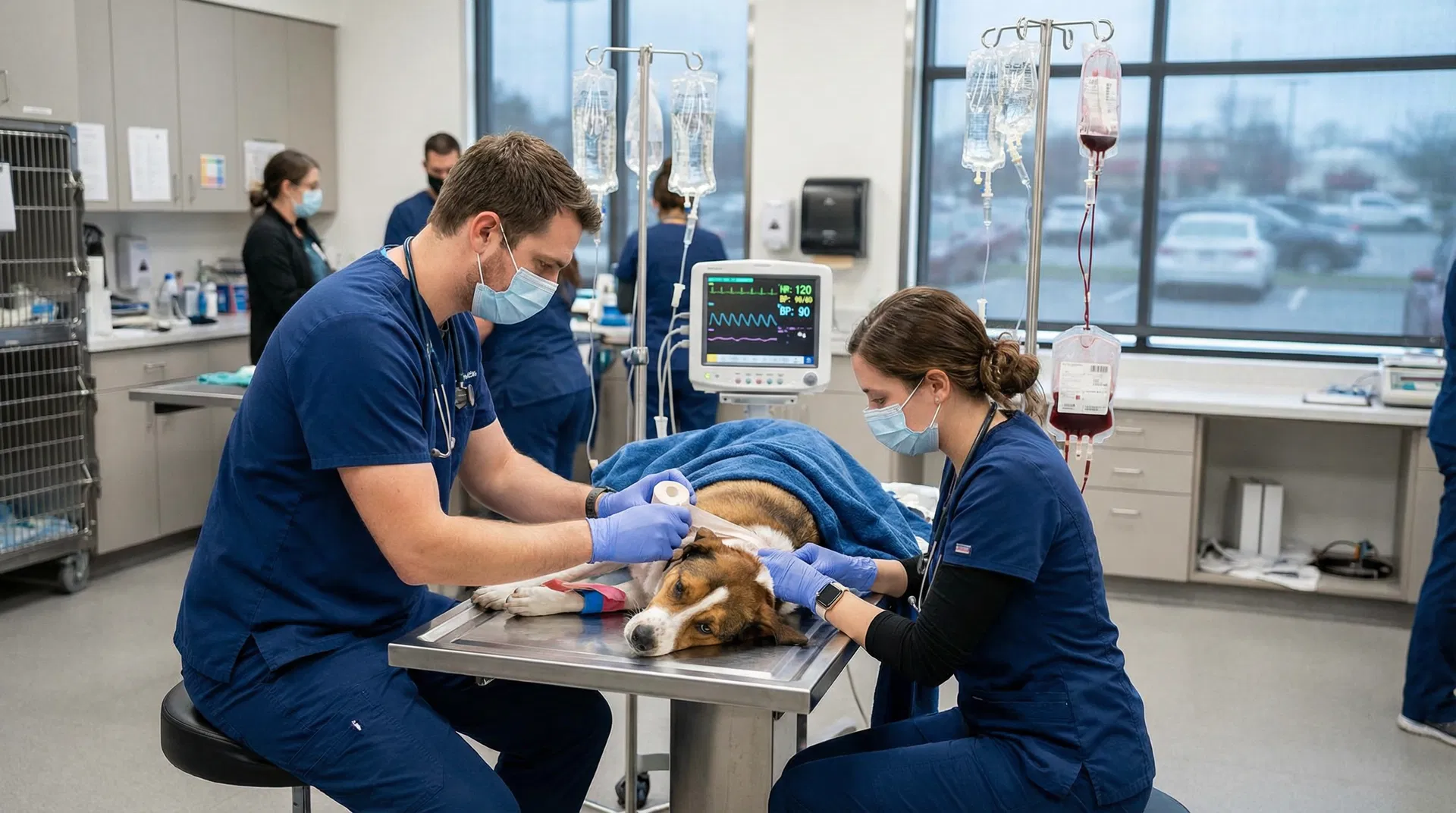 ICU & Critical Care treatment at our emergency veterinary hospital