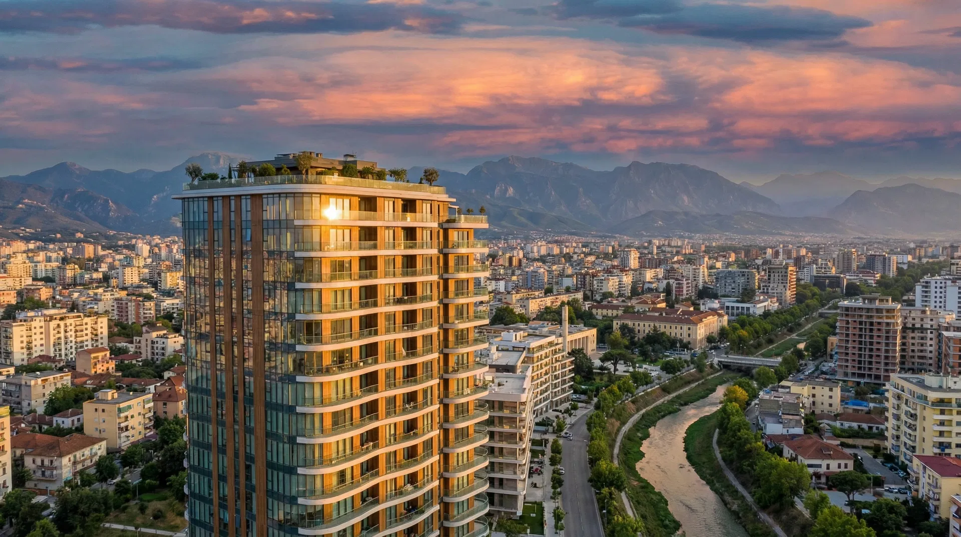 Tirana skyline