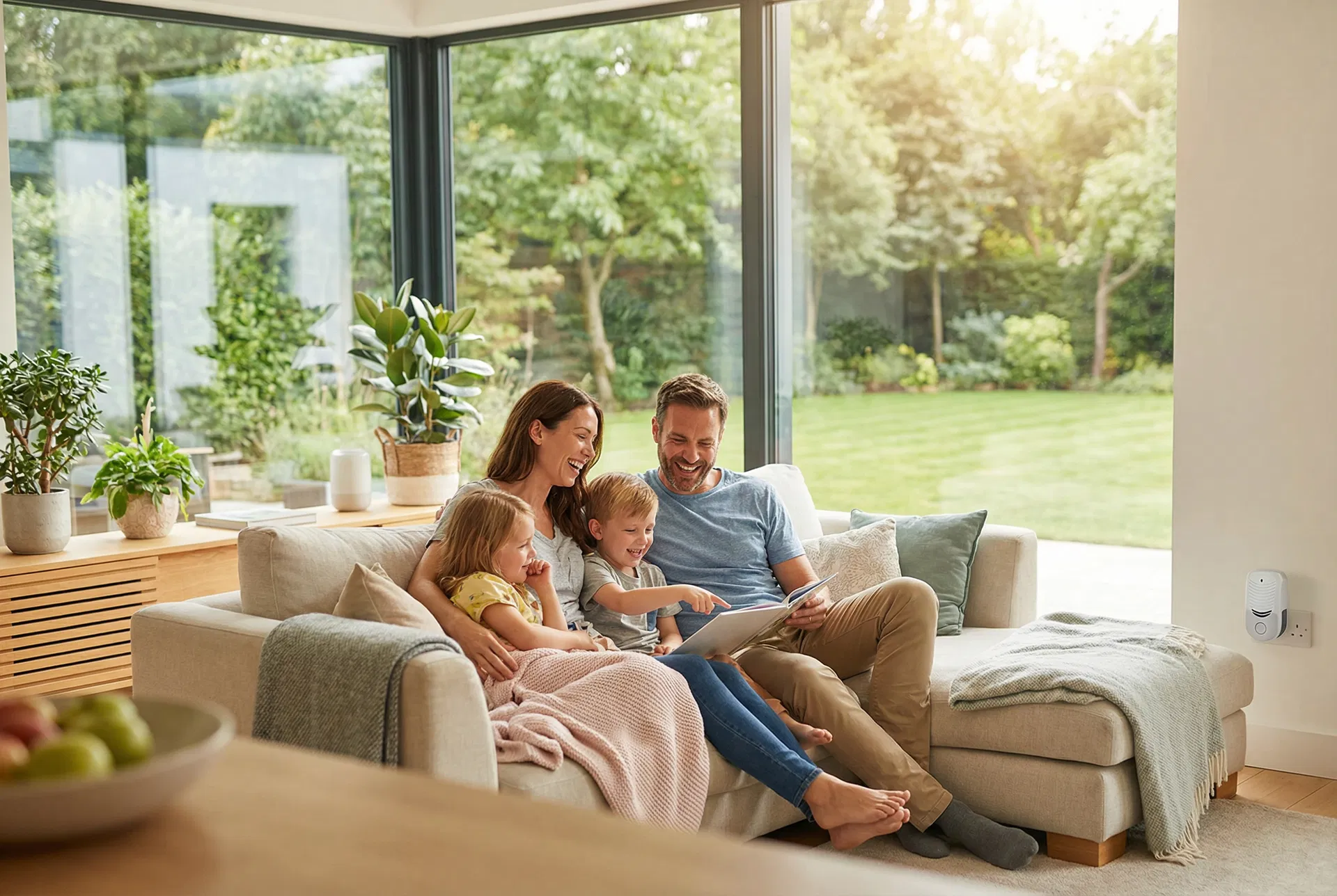 Happy family in a pest-free home