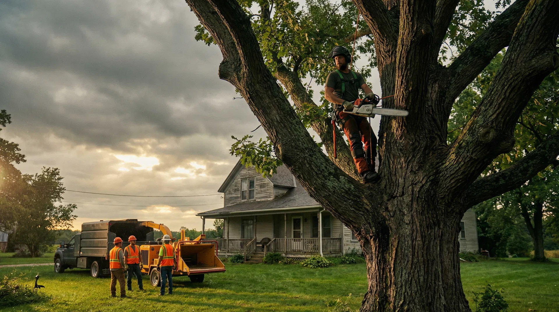 Harley & Sons Tree Service crew at work