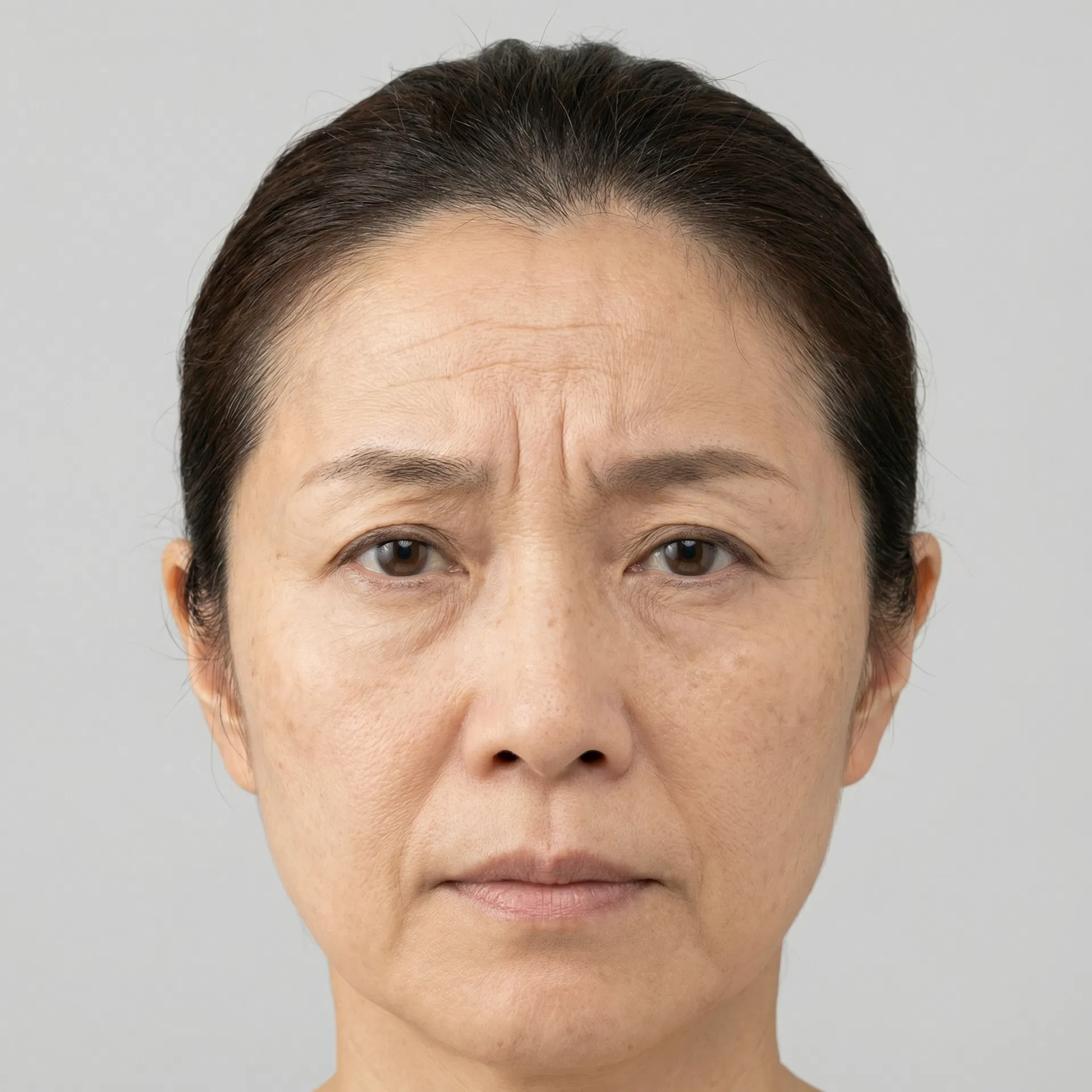 額・眉間のしわ改善 Before