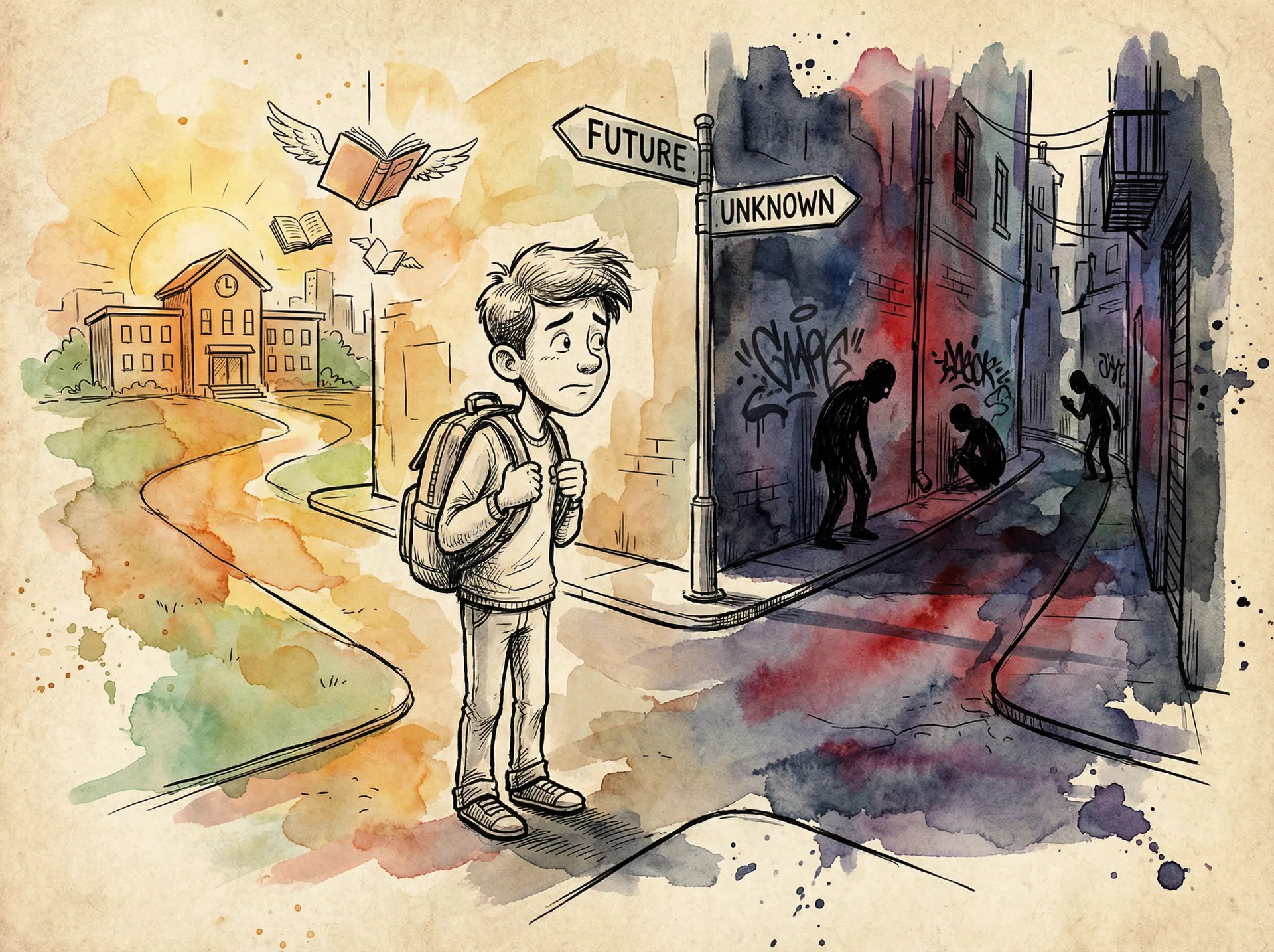 Teen at a crossroads