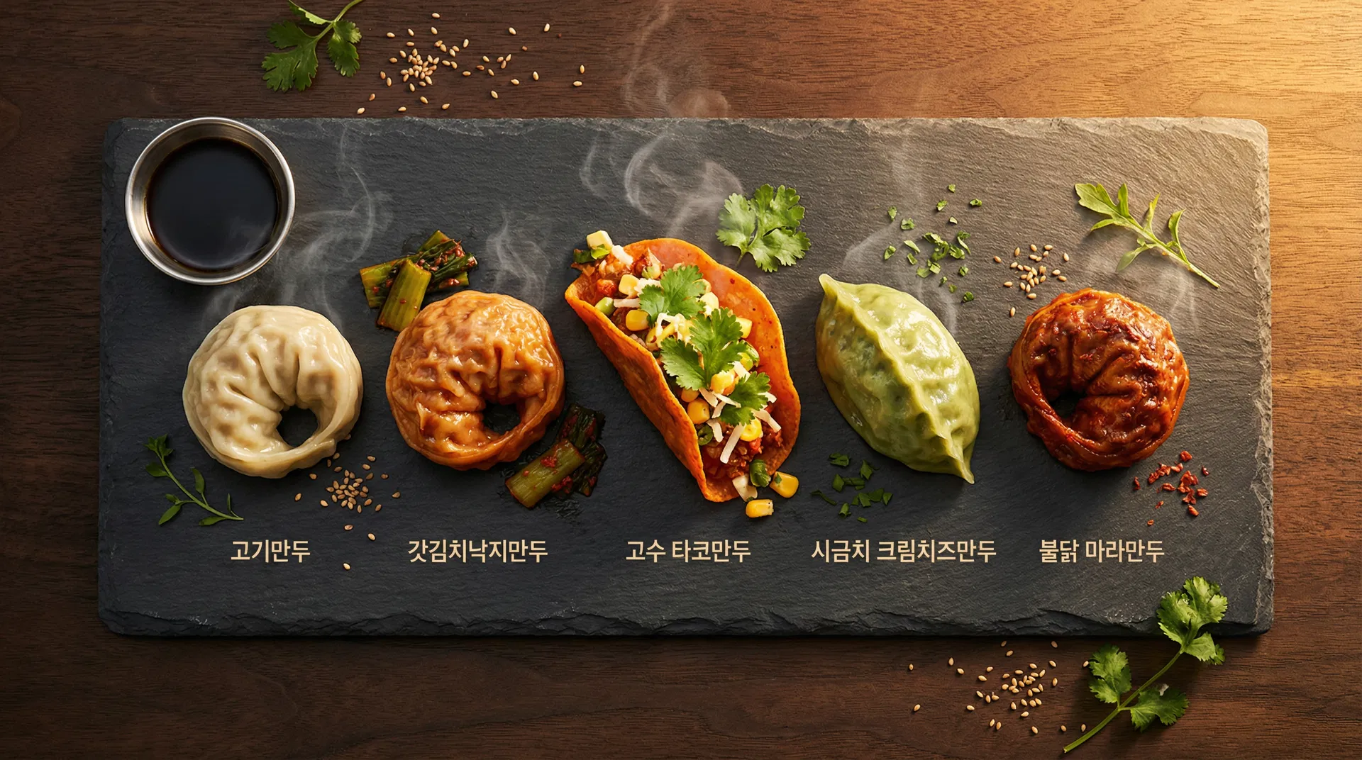 성수완당 5종 만두 라인업