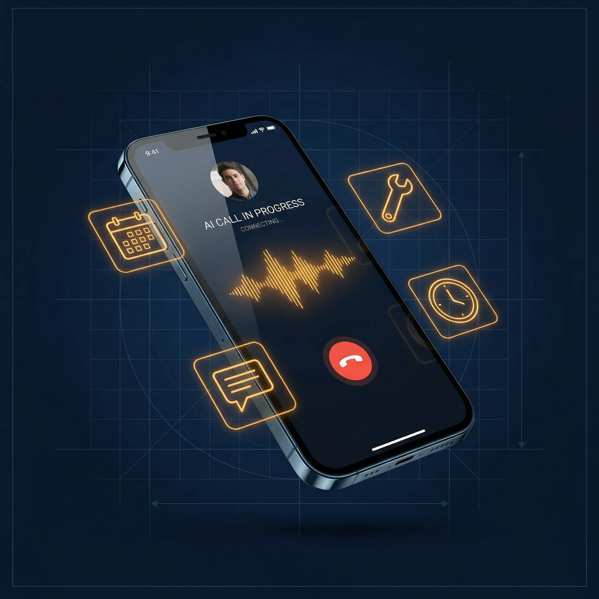 AI phone answering concept