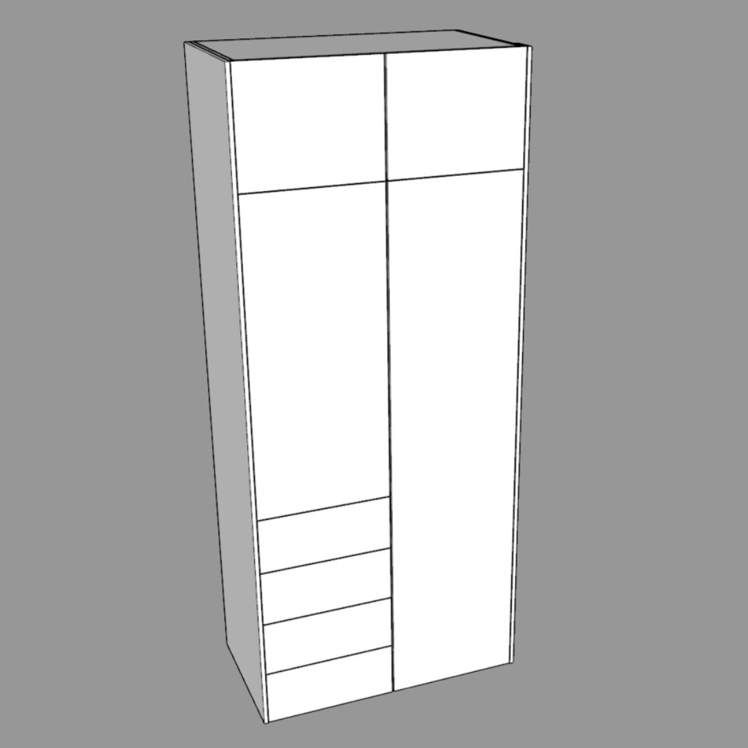 #3 BIC Tall Double Rail Tall (2 Parts)