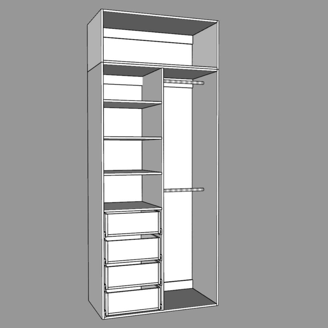 #3 BIC Tall Double Rail Tall (2 Parts) view 2