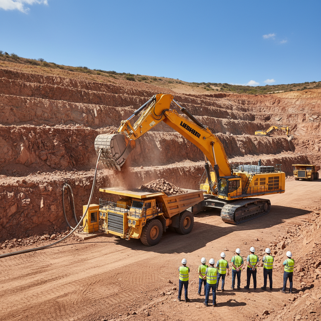 Gigantický elektrický bagr Liebherr posiluje bulharský měděný důl: Budoucnost těžby je zelená