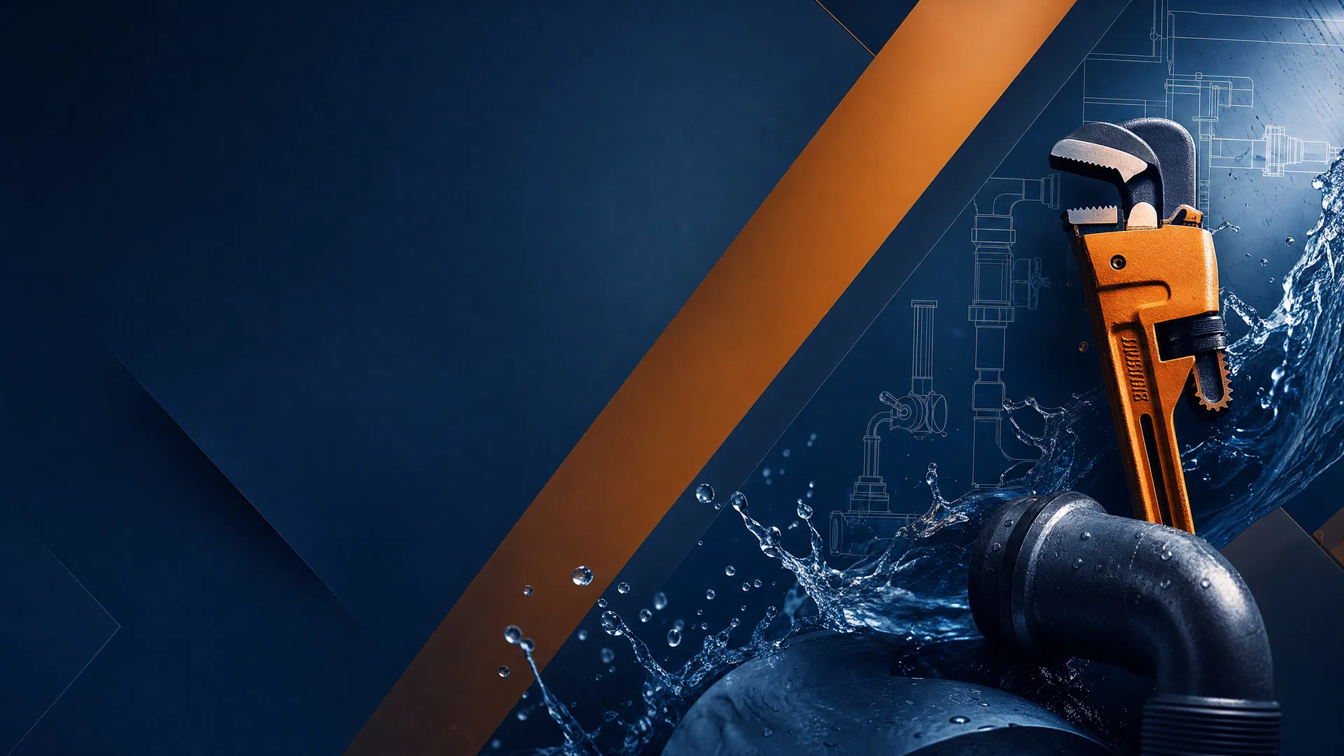 Professional plumbing background