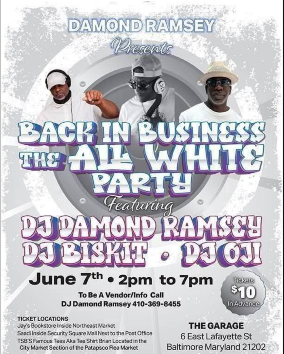 BACK IN BUSINESS THE ALL WHITE PARTY