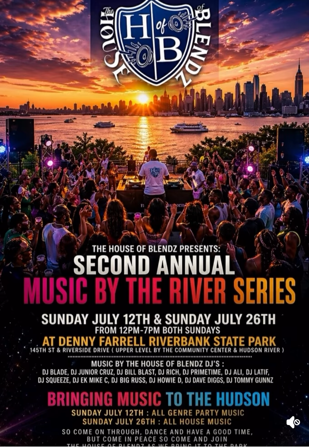 SECOND ANNUAL MUSIC BY THE RIVER SERIES