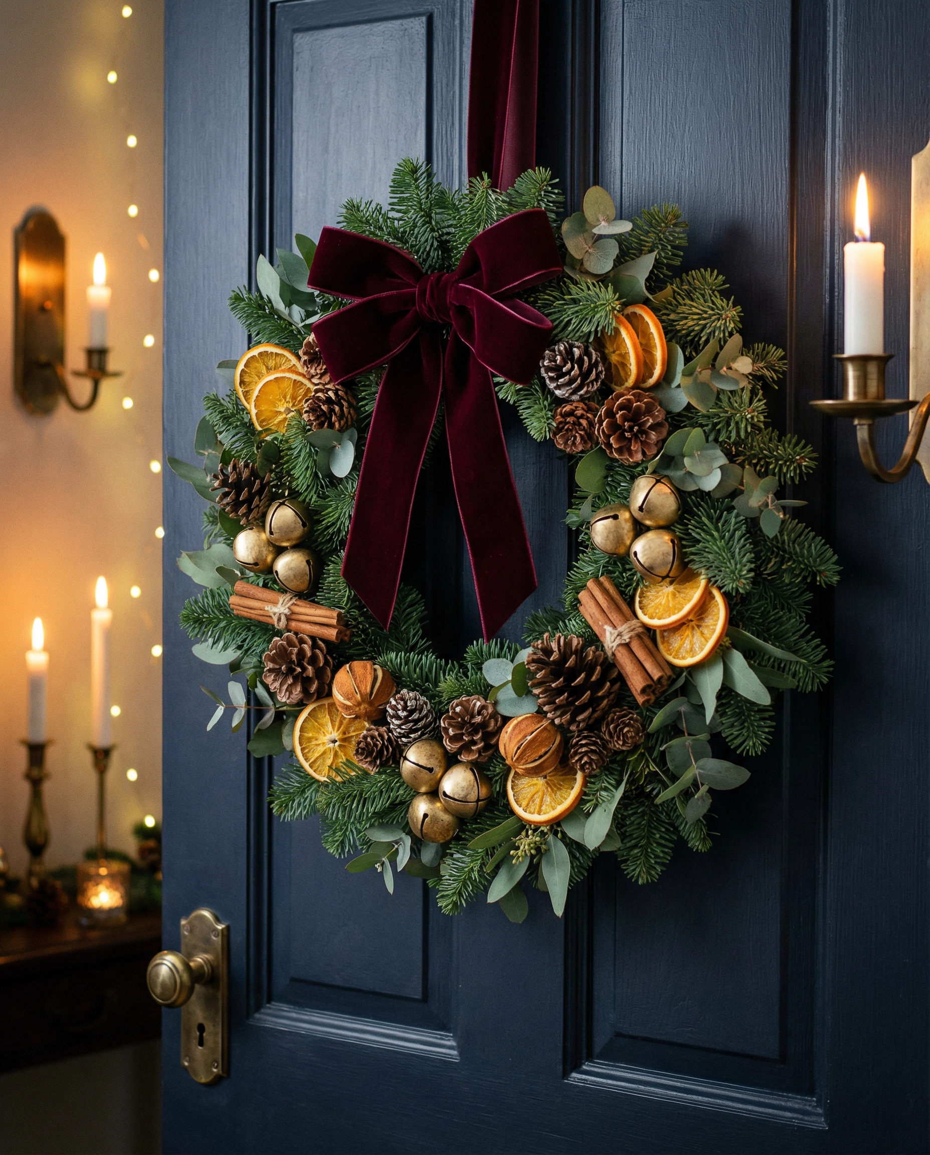 Evergreen & Bells Wreath