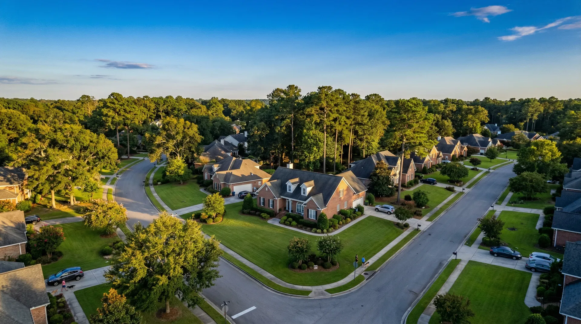 Columbia SC neighborhood aerial view