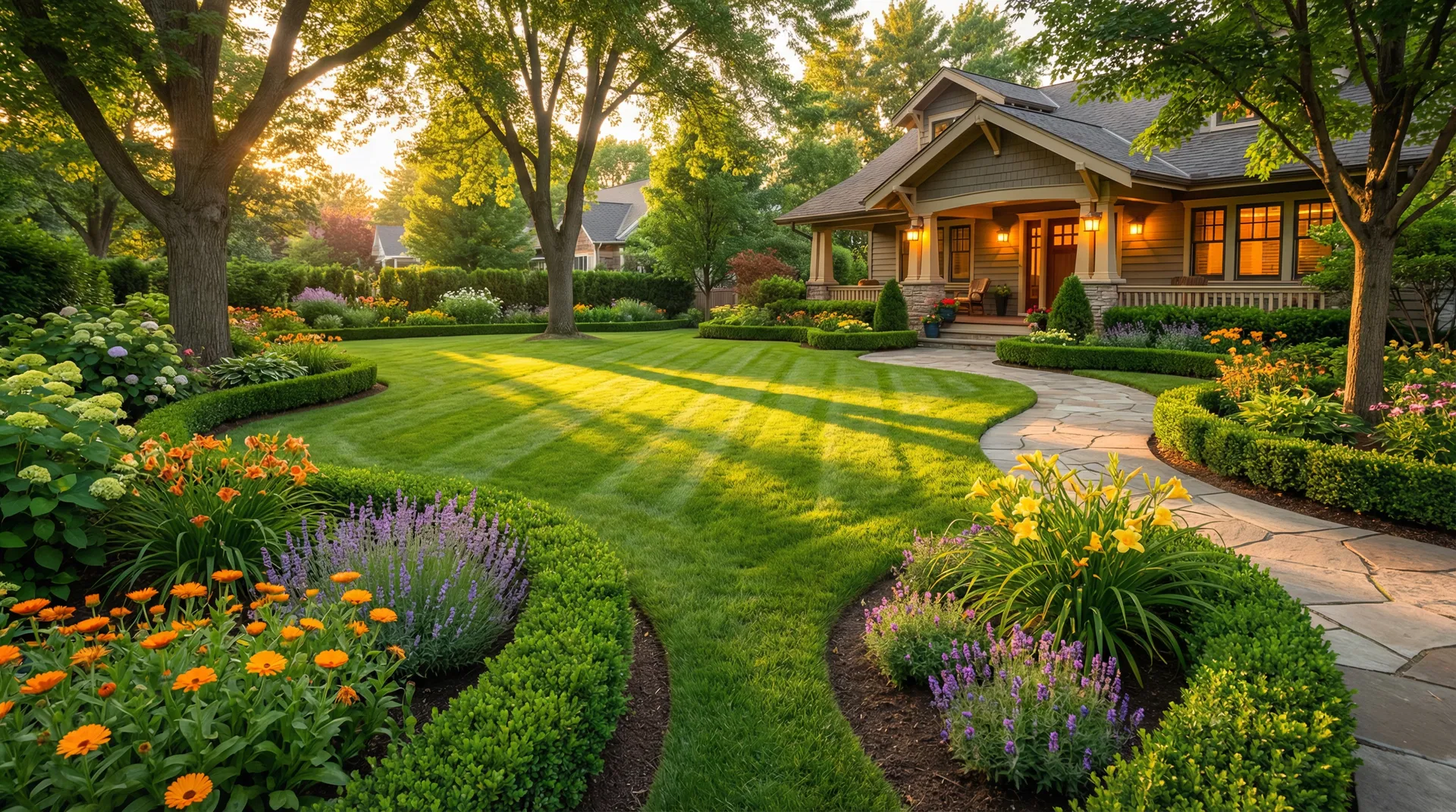 Beautifully landscaped lawn by Crescent Kaleidoscope