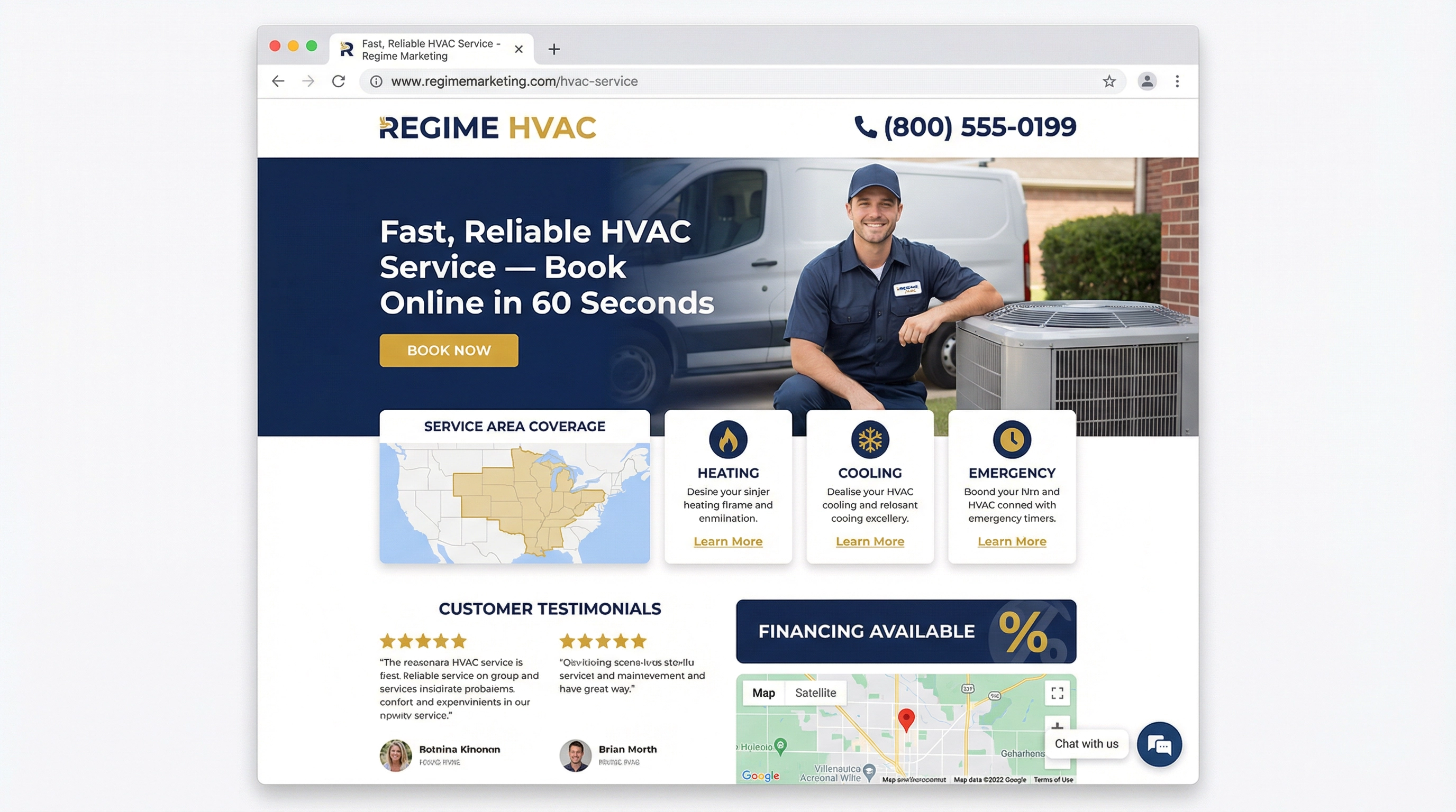 HVAC website example 2