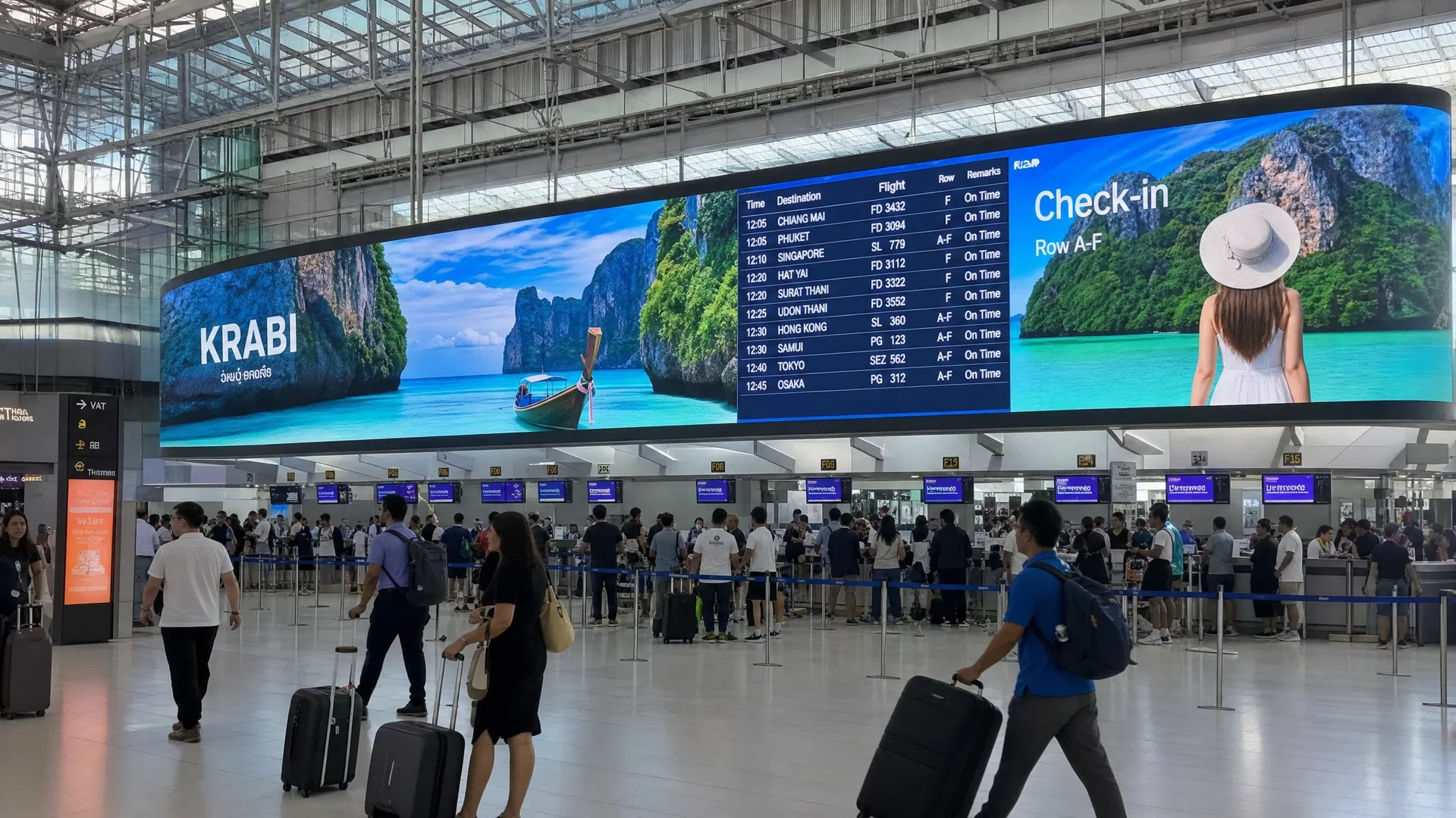 International Airport — LED Above Check-In