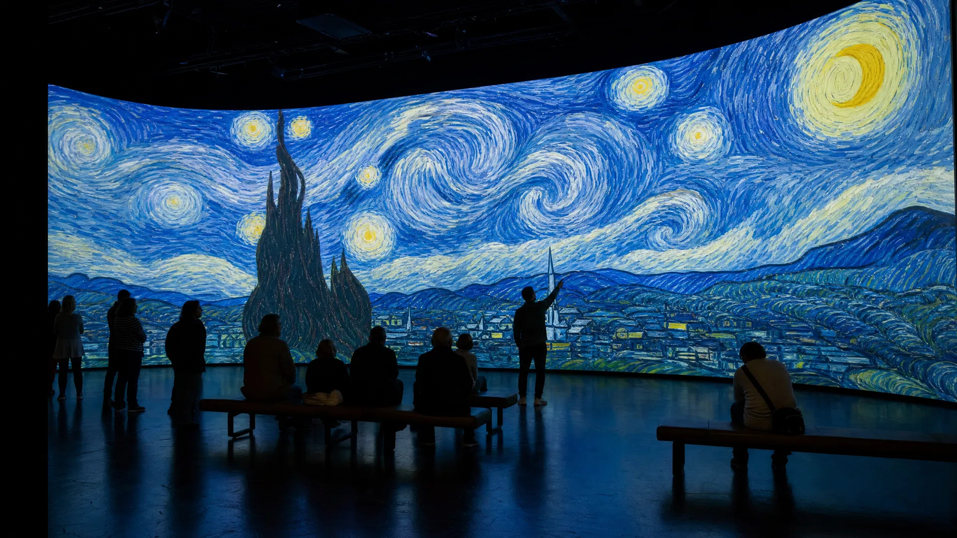 Museum Exhibition — Animated Art on Curved LED