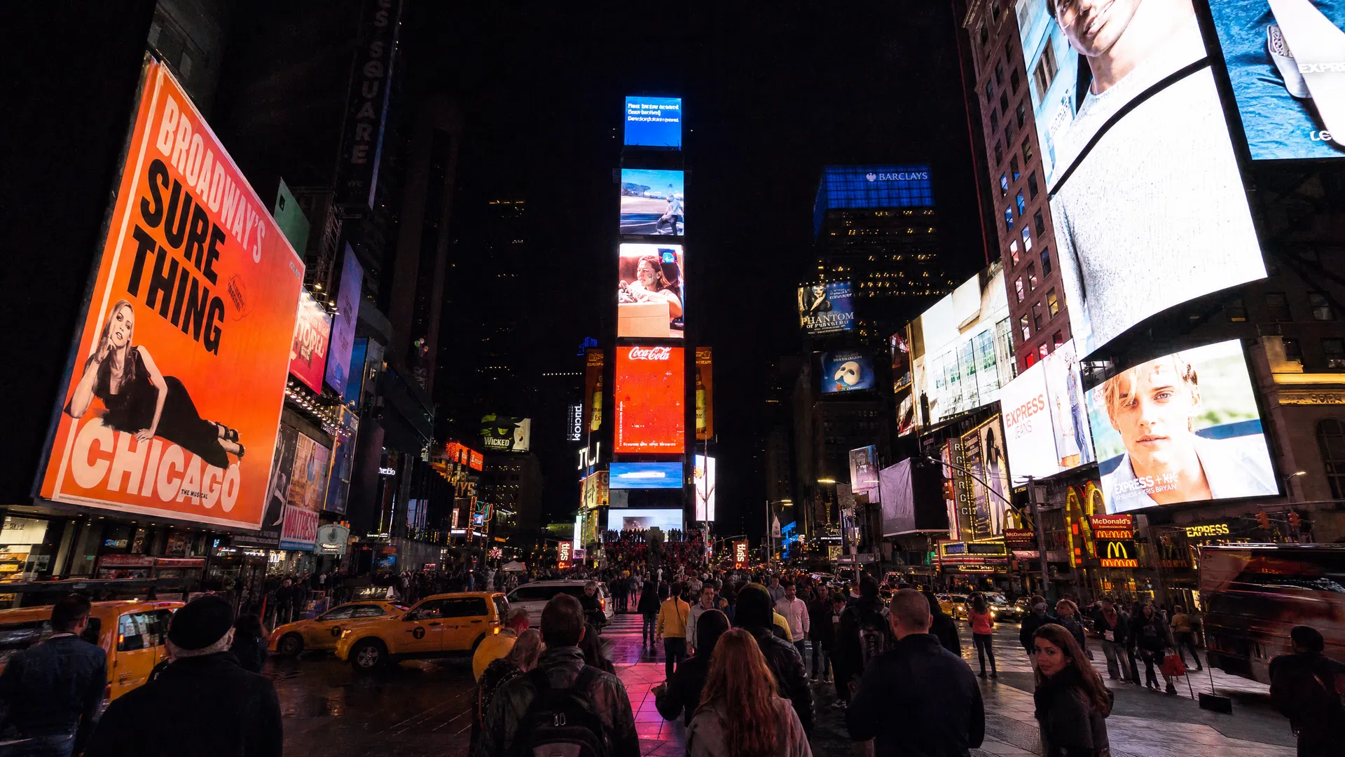 Times Square — LED Billboards at Night
