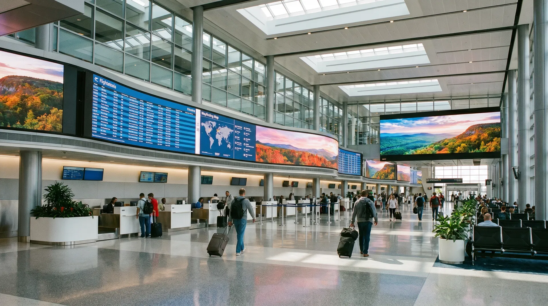 International Airport — LED Digital Display Installation