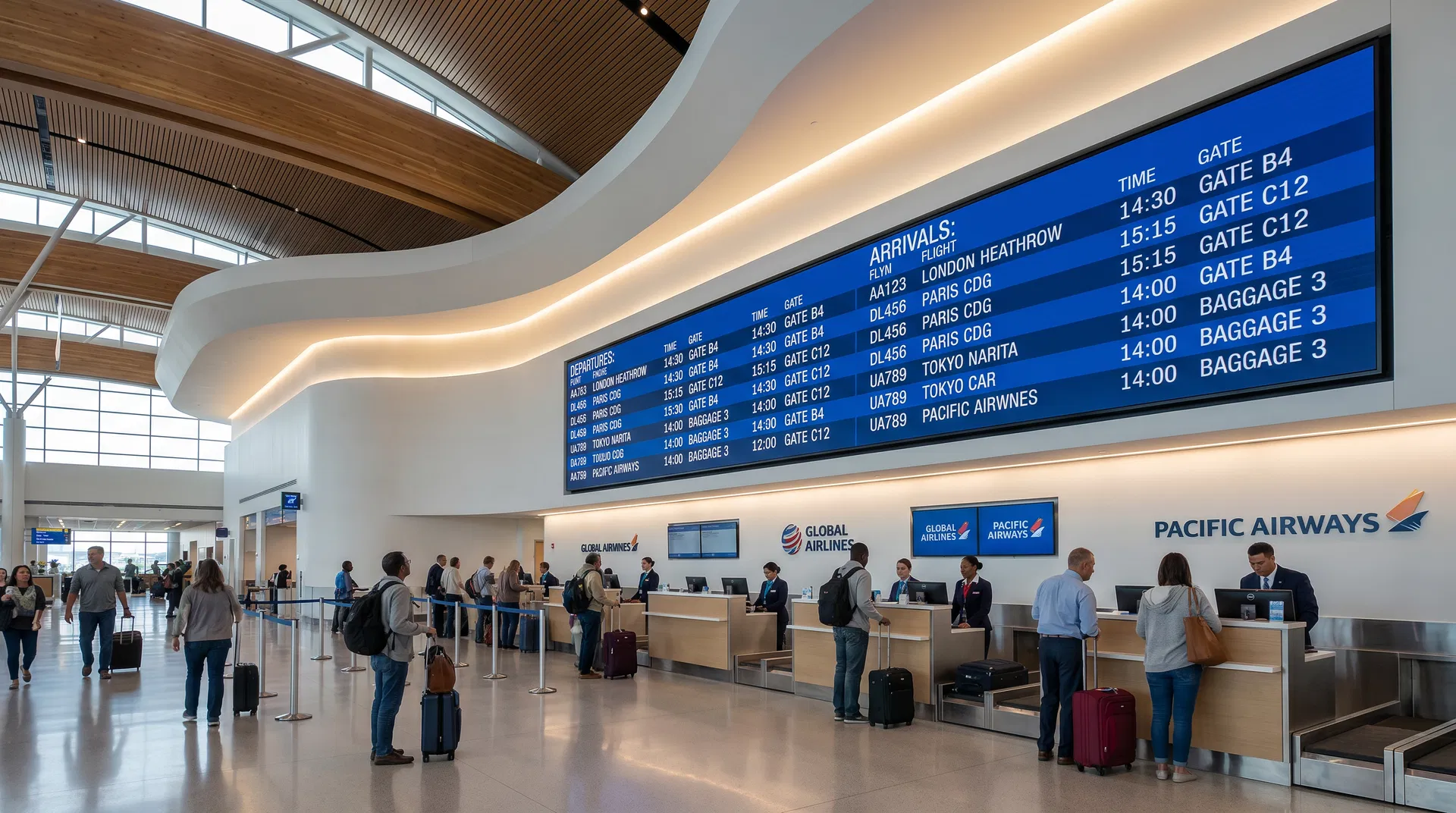 Airport Terminal — LED Flight Information Display System