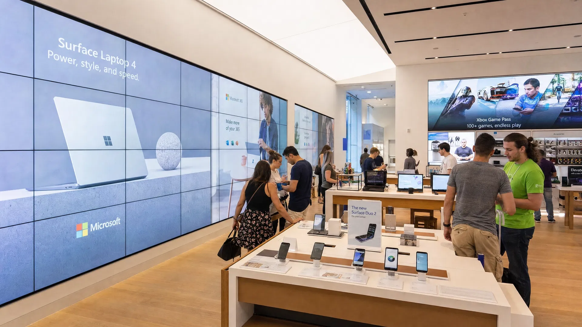 Electronics Retail — LED Walls Throughout Store