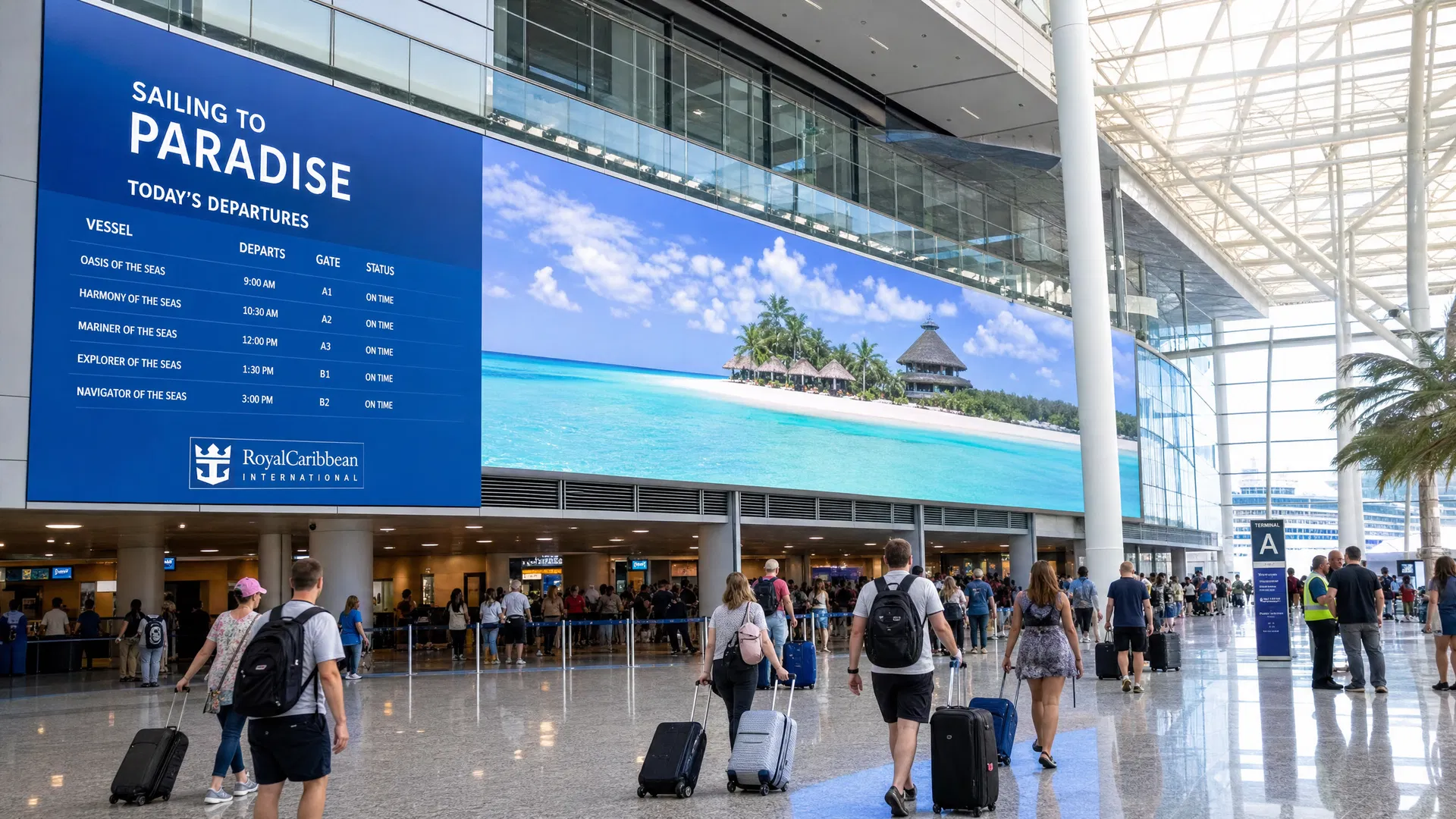 Cruise Terminal — LED Departure Board