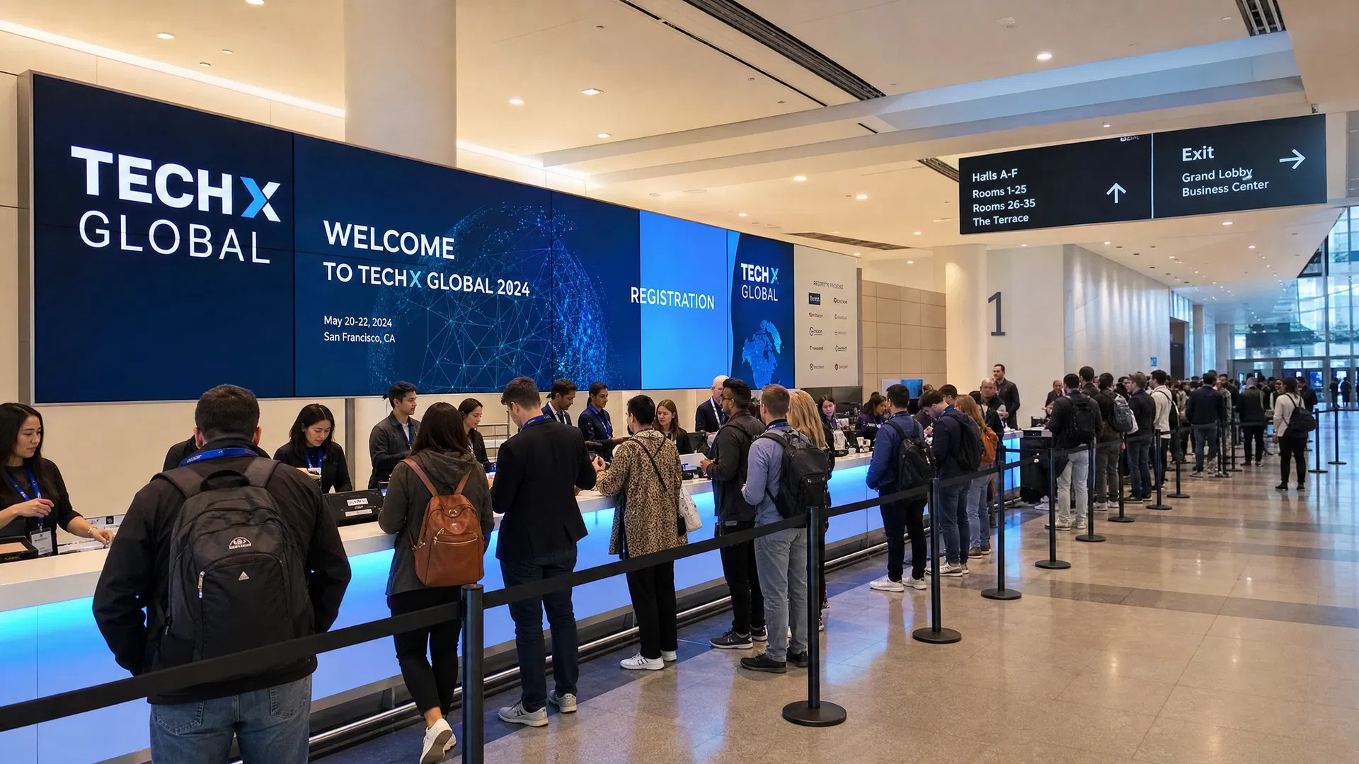 Convention Registration — LED Welcome Wall