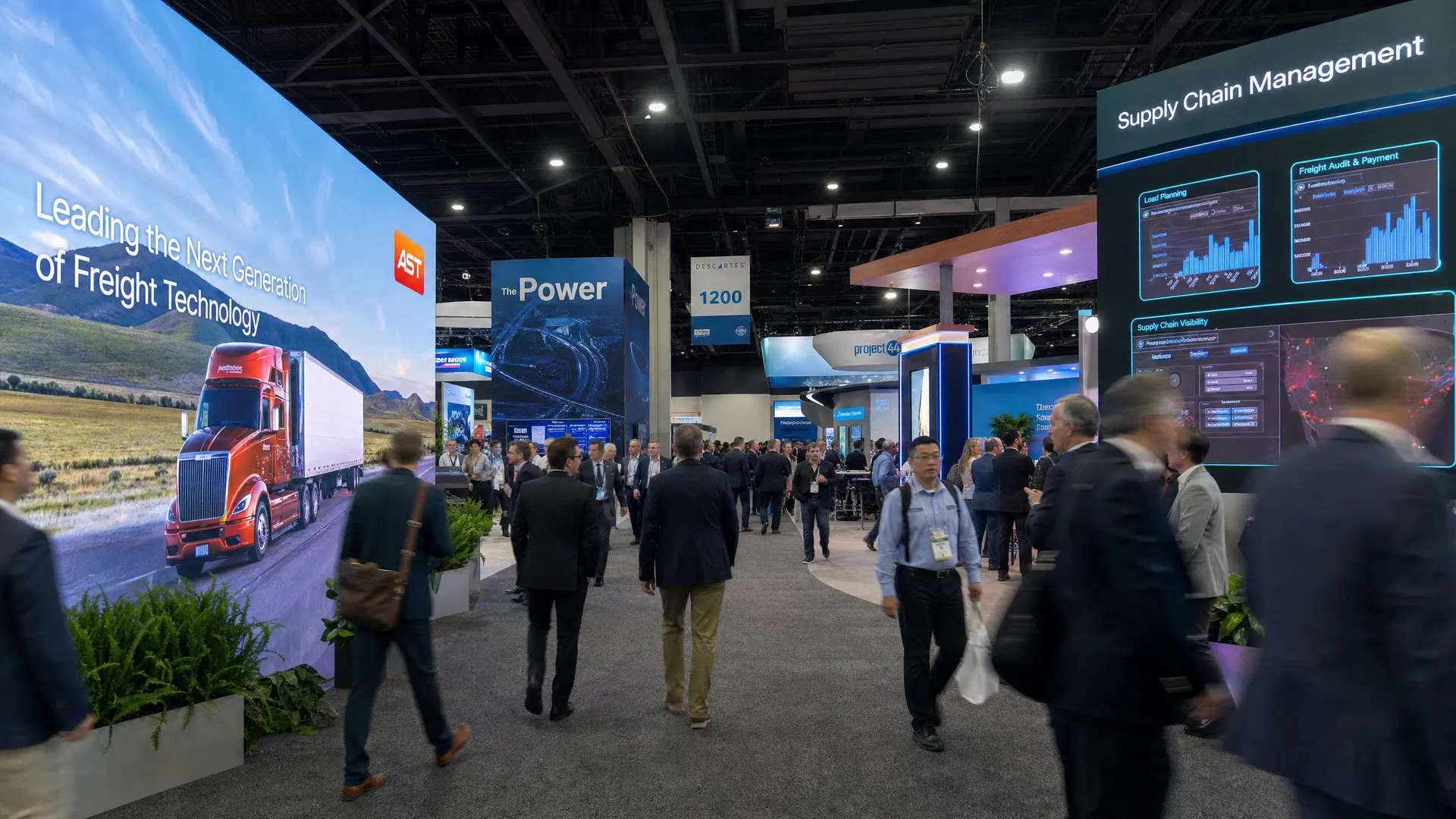 Busy Convention Floor — LED Walls Everywhere