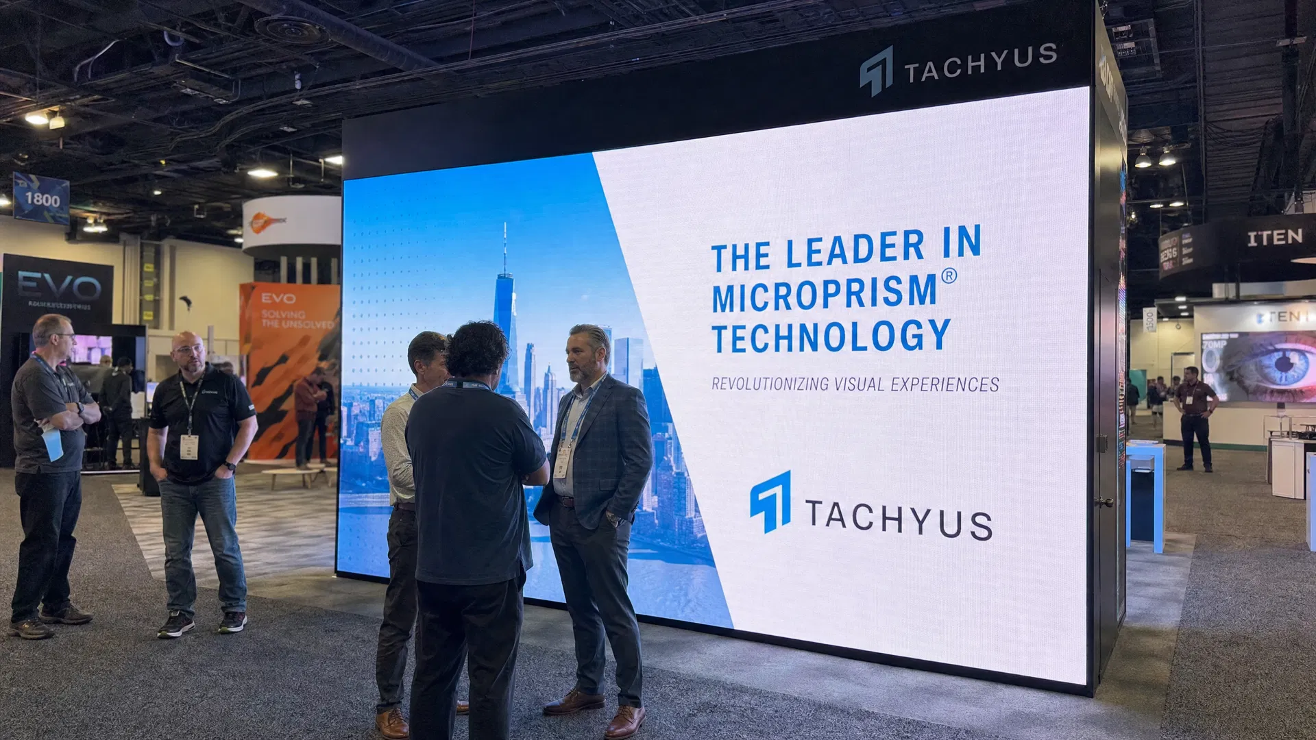 Technology Booth — Group Discussion at LED Wall