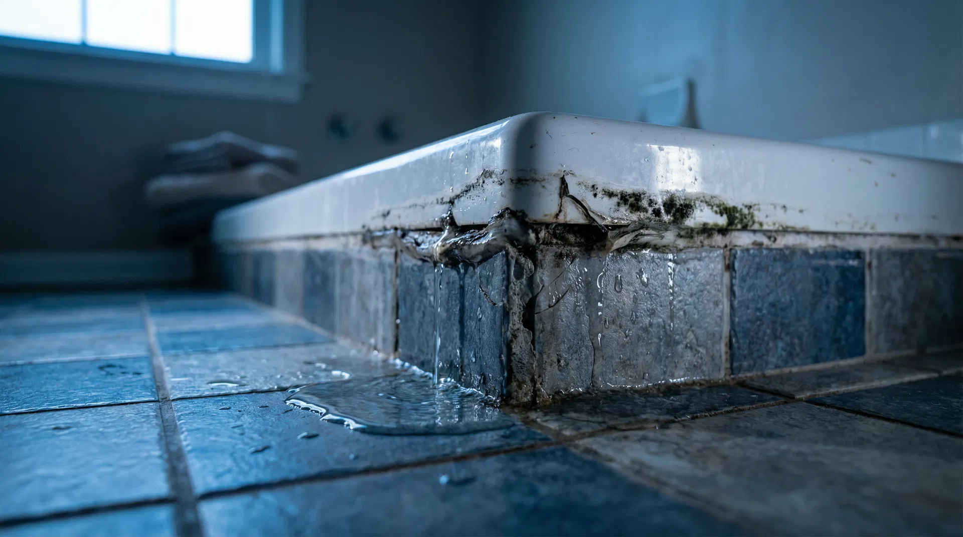 Emergency leaking shower repair and silicone replacement in Glasgow by Revamp Sealant