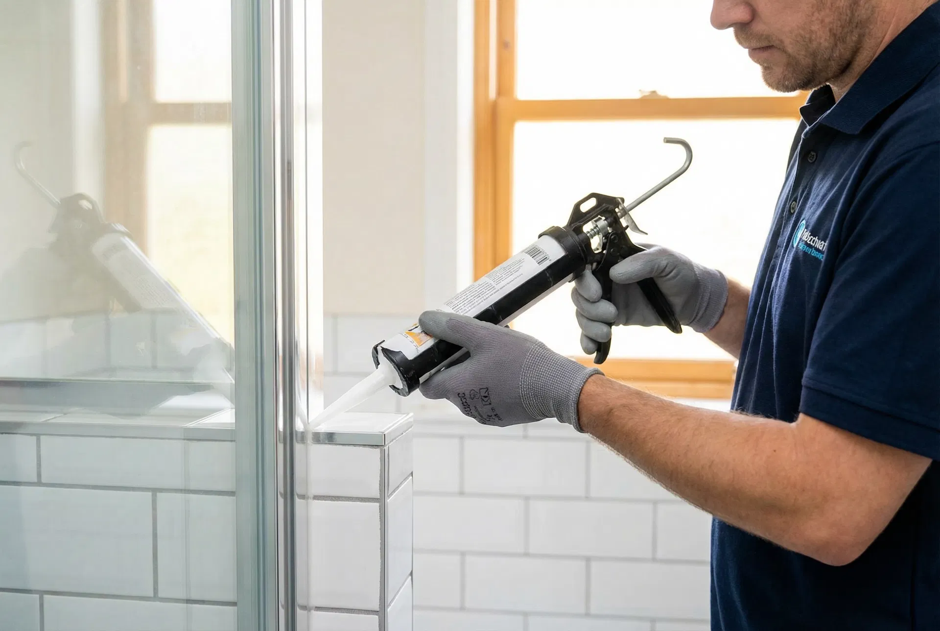 Professional bathroom regrouting and silicone resealing by Revamp Sealant technician in Glasgow