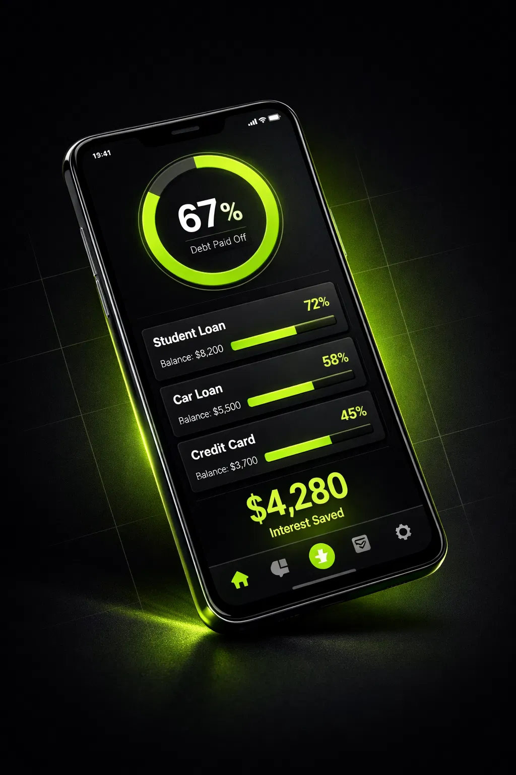 DebtFree App Dashboard