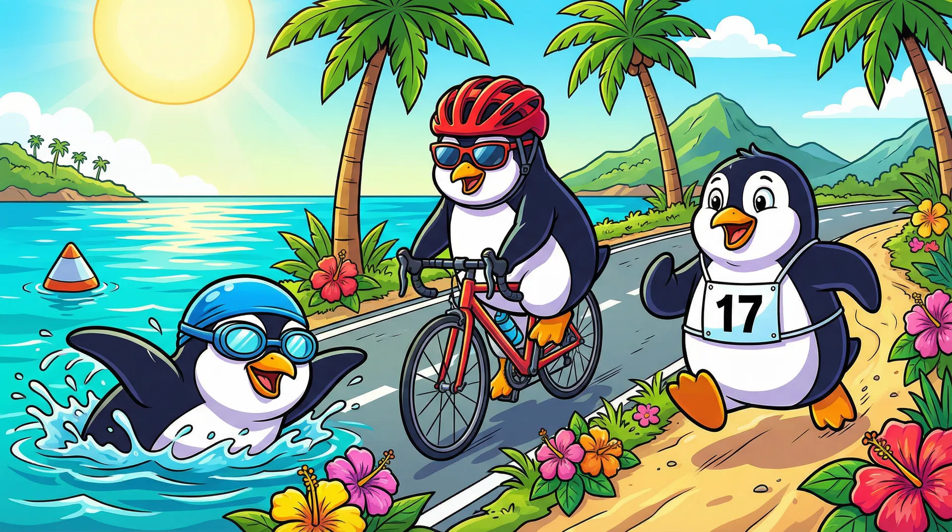 Pingüinos triatletas