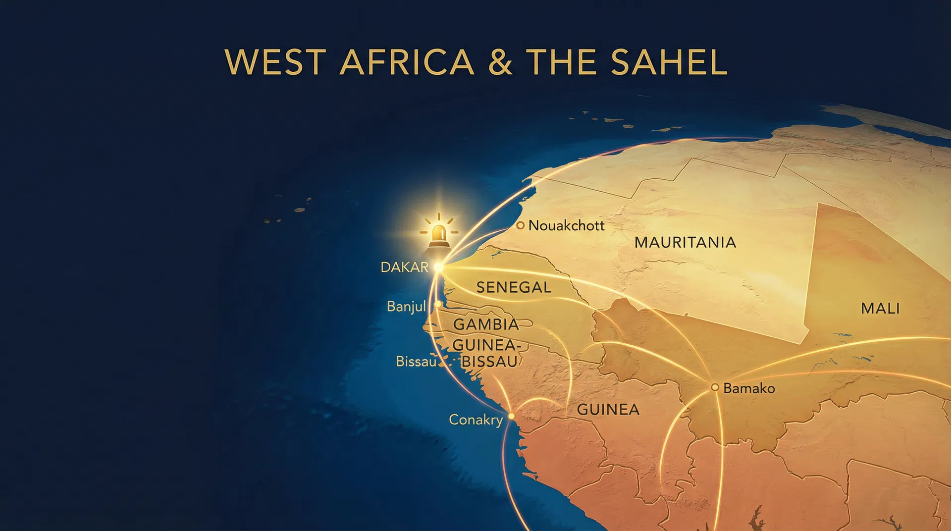 Carte de présence Teranga TE en Afrique de l'Ouest