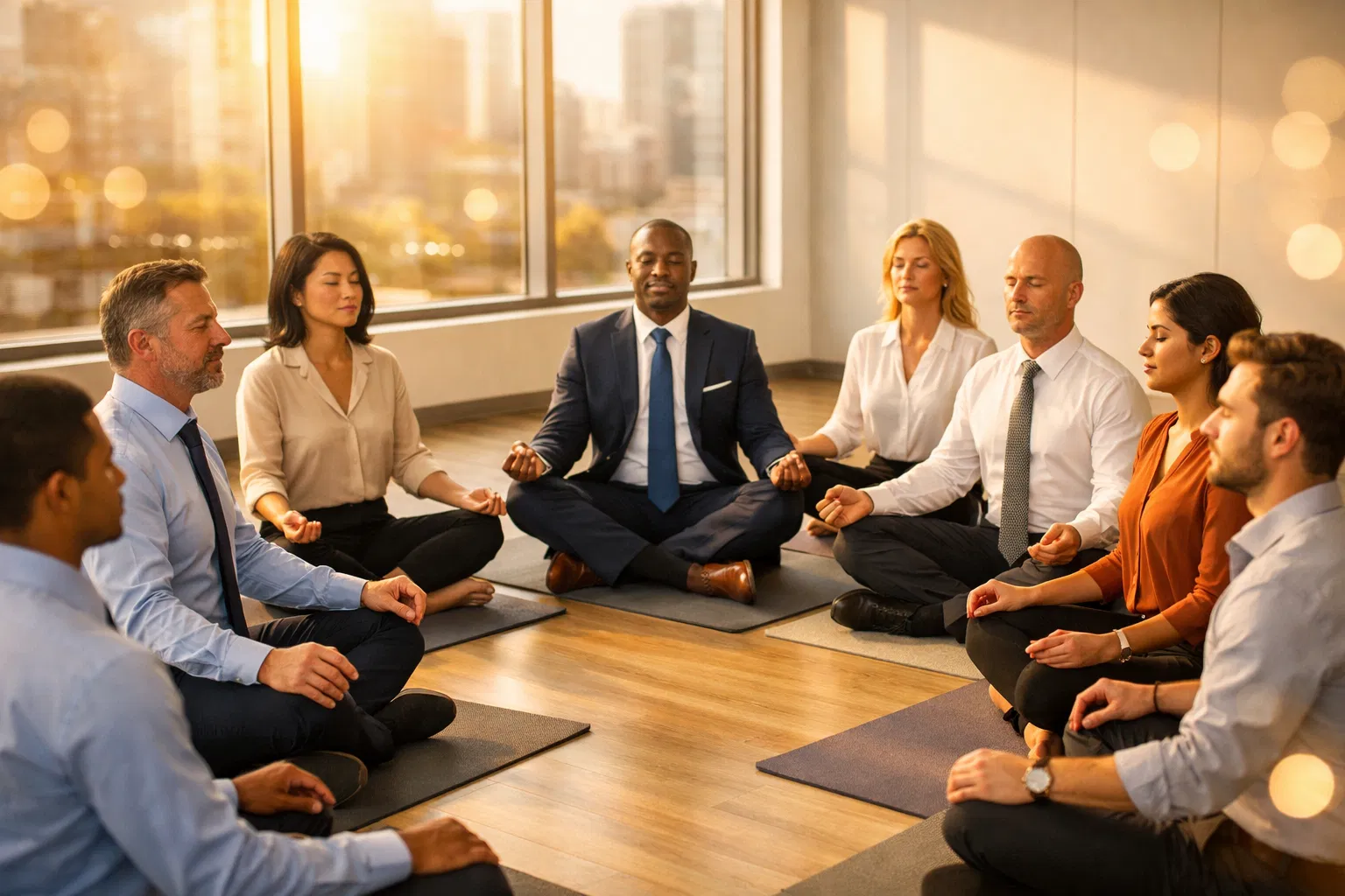 Corporate team breathwork