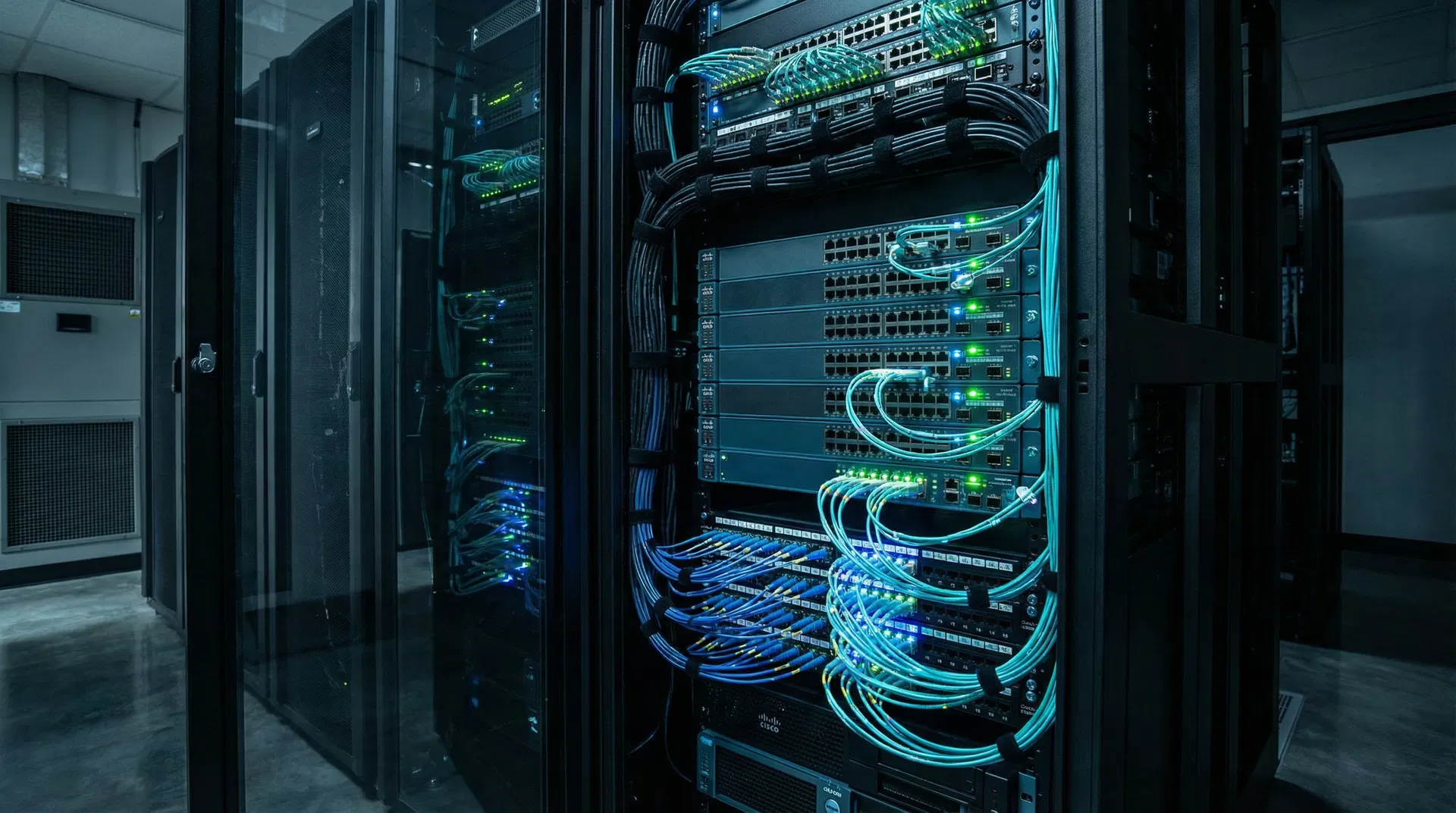 Enterprise network rack installation by Best Tech Services