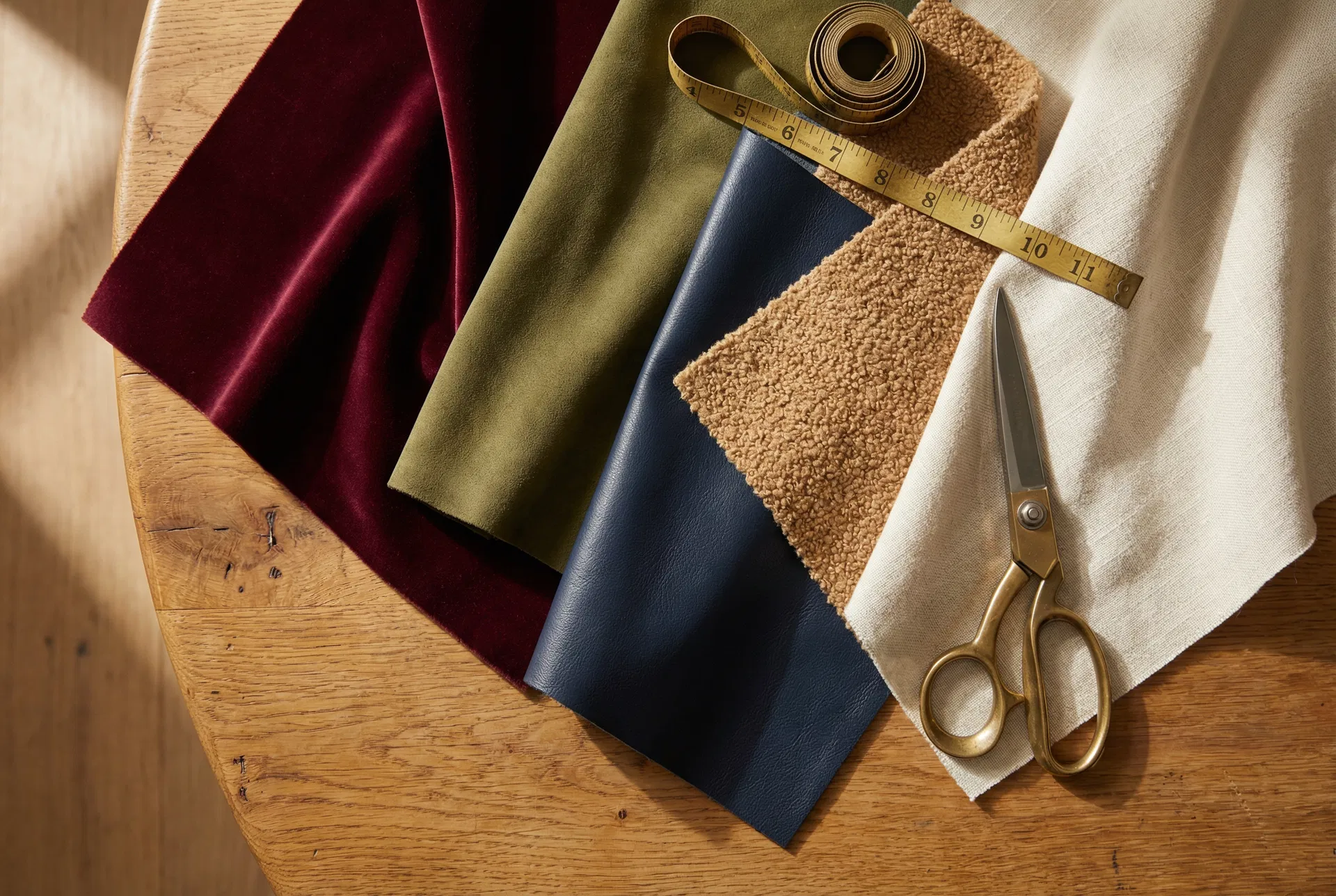 Luxury fabric swatches