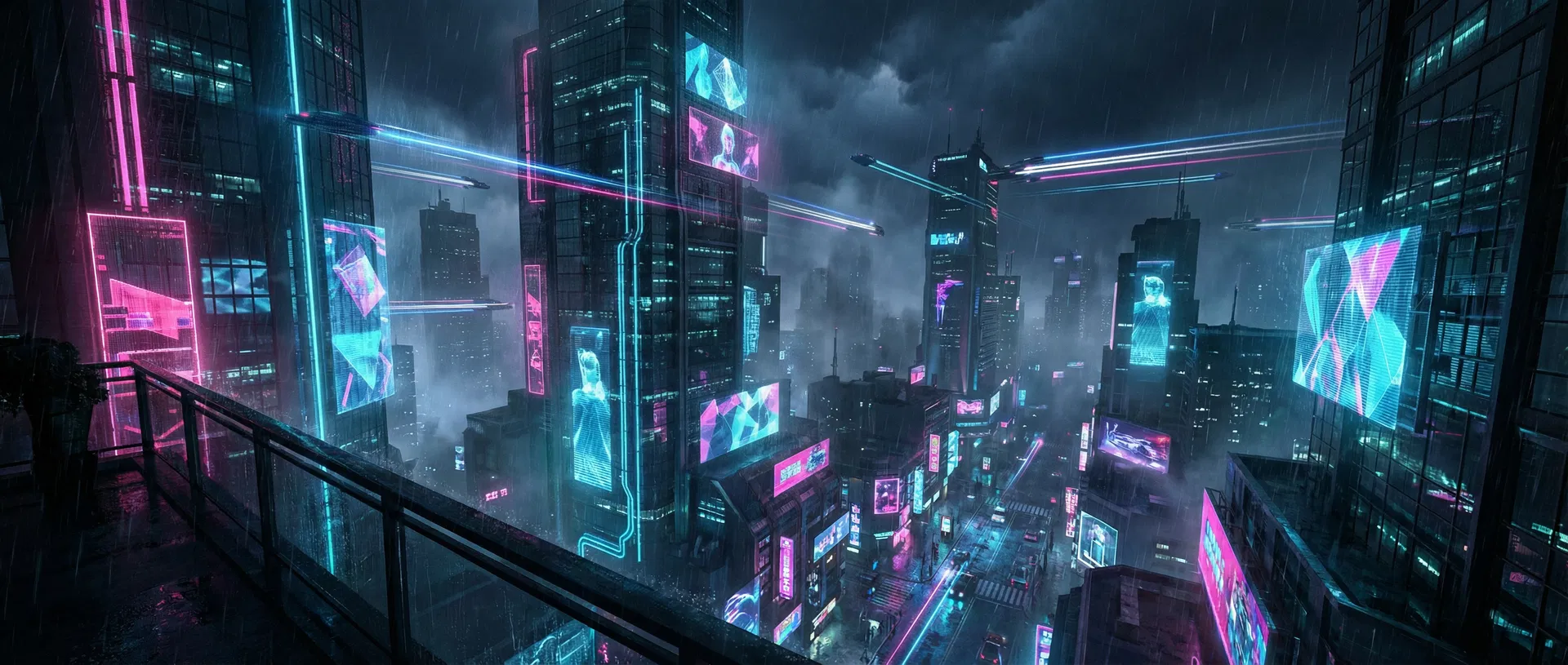 Cyberpunk cityscape